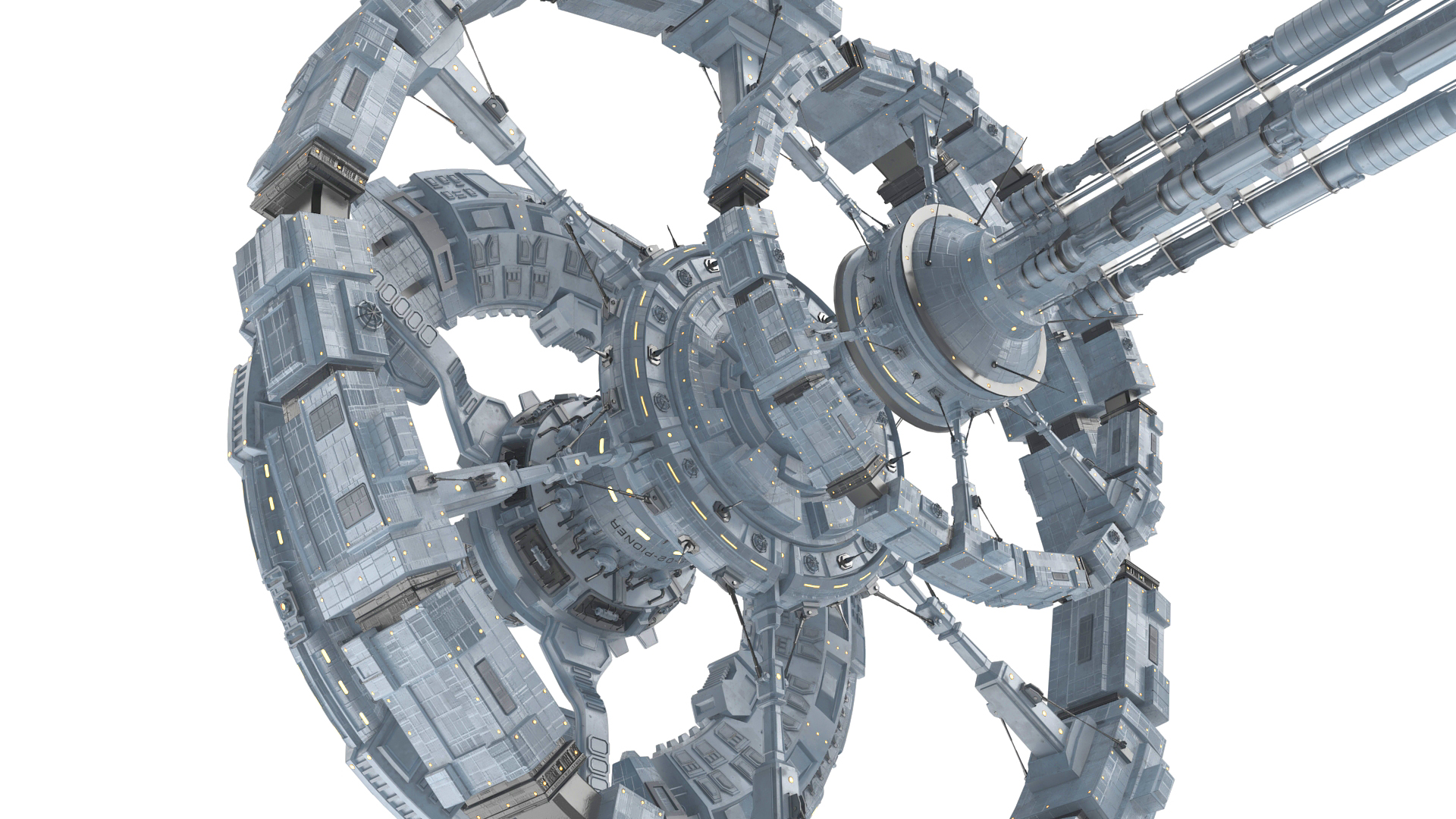 Fantastic Space Station White 3D model