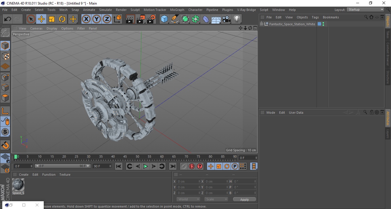 Fantastic Space Station White 3D model
