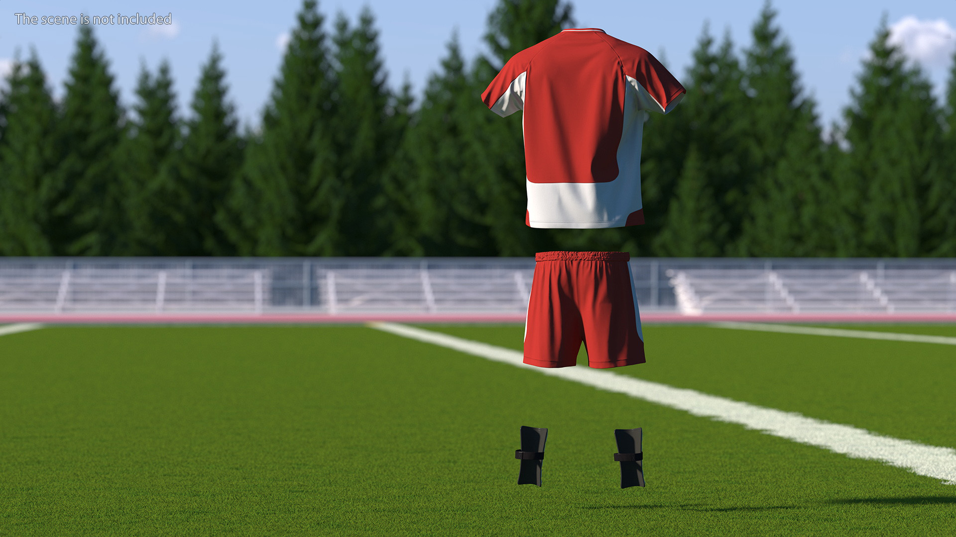 Soccer Uniform and Shin Guards Kit 3D model