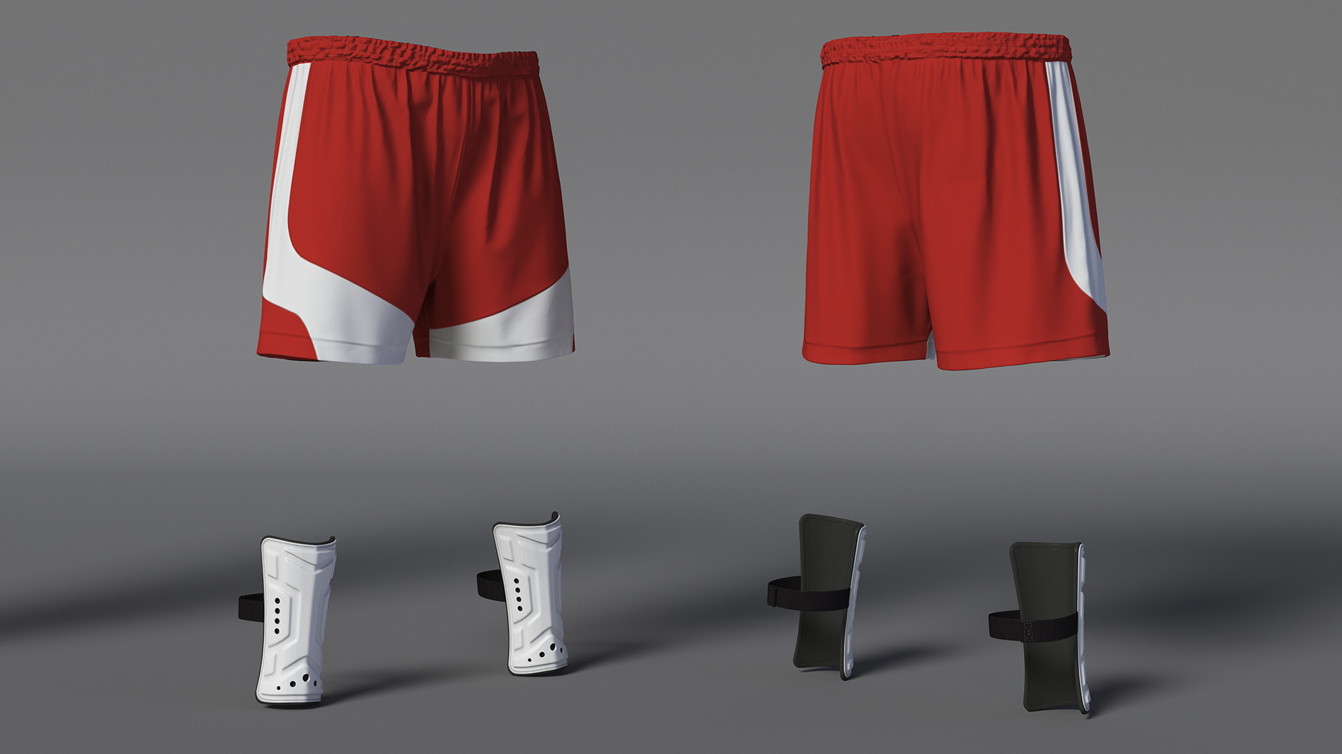 Soccer Uniform and Shin Guards Kit 3D model