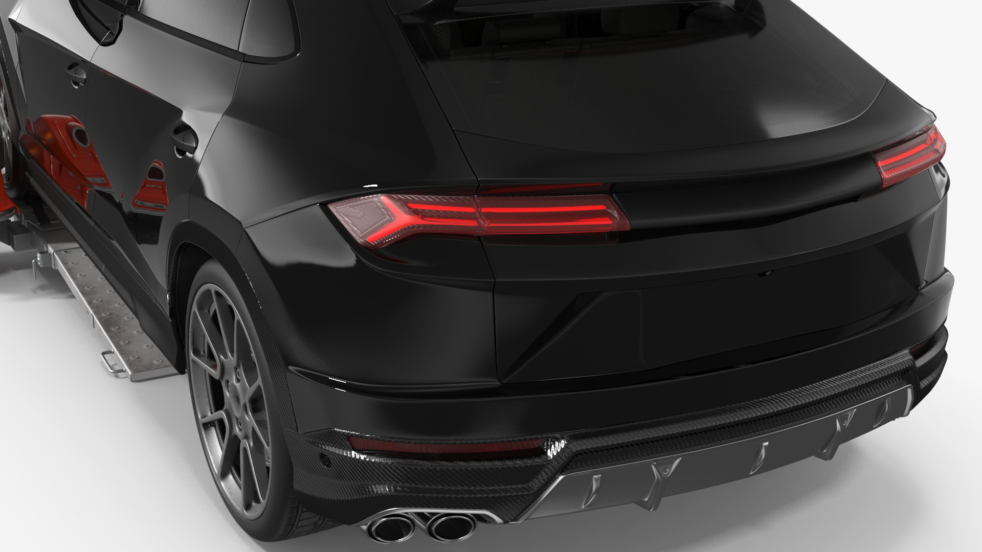 3D model Premium SUV with Tow Dolly and Sport Car