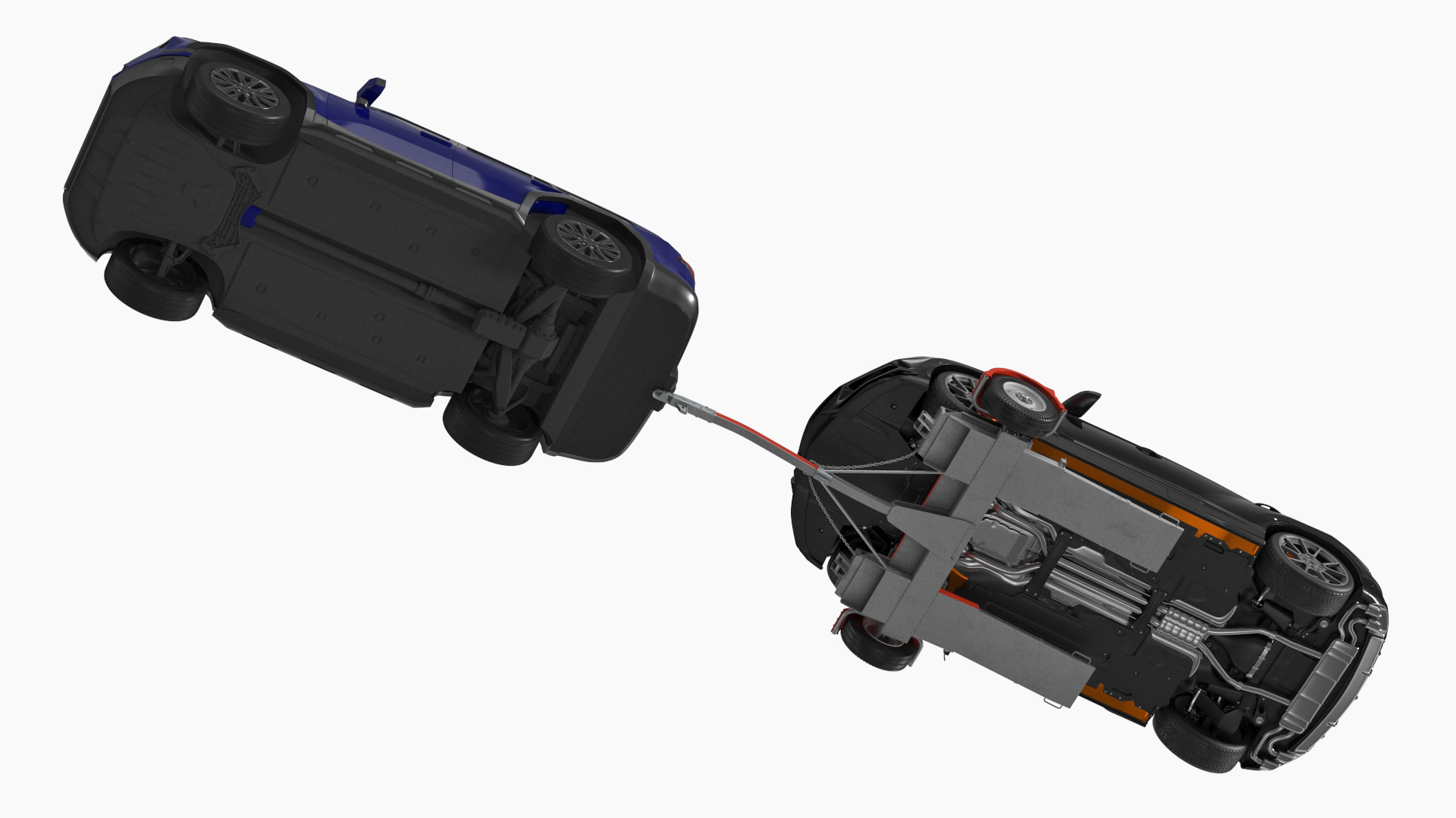 3D model Premium SUV with Tow Dolly and Sport Car