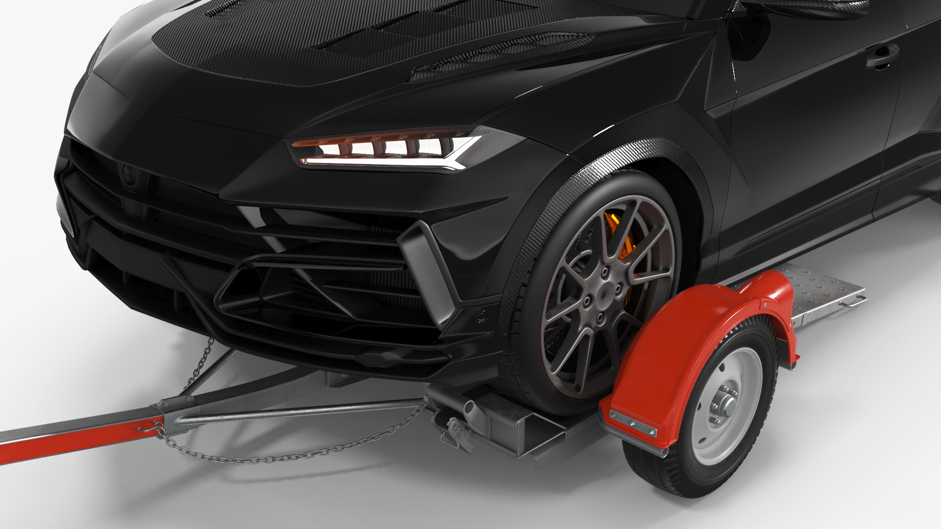 3D model Premium SUV with Tow Dolly and Sport Car