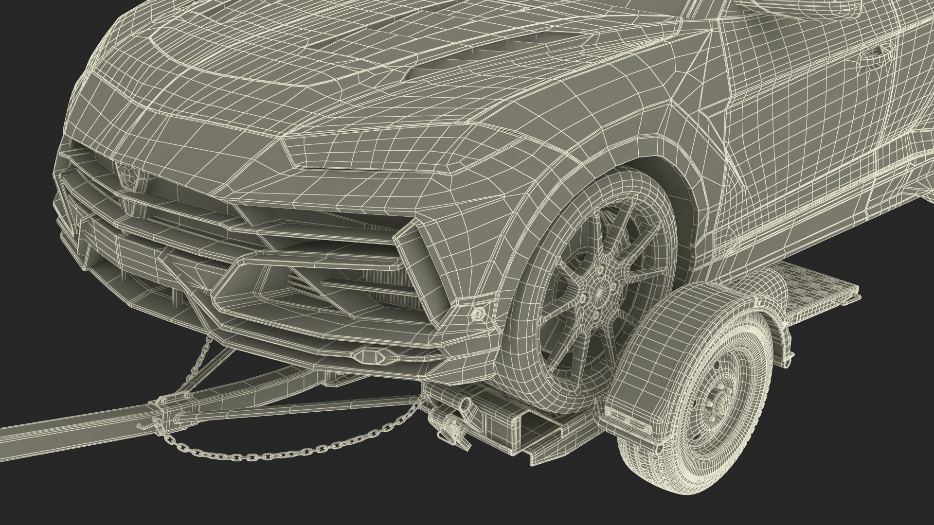 3D model Premium SUV with Tow Dolly and Sport Car