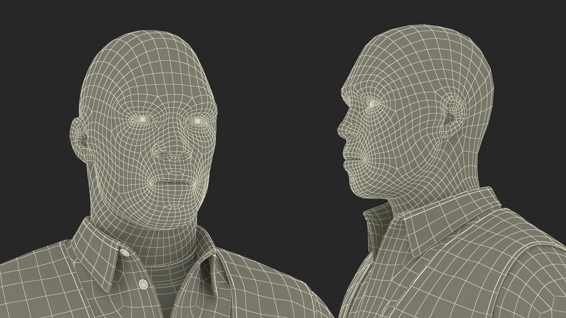 3D model Construction Worker Fur Rigged