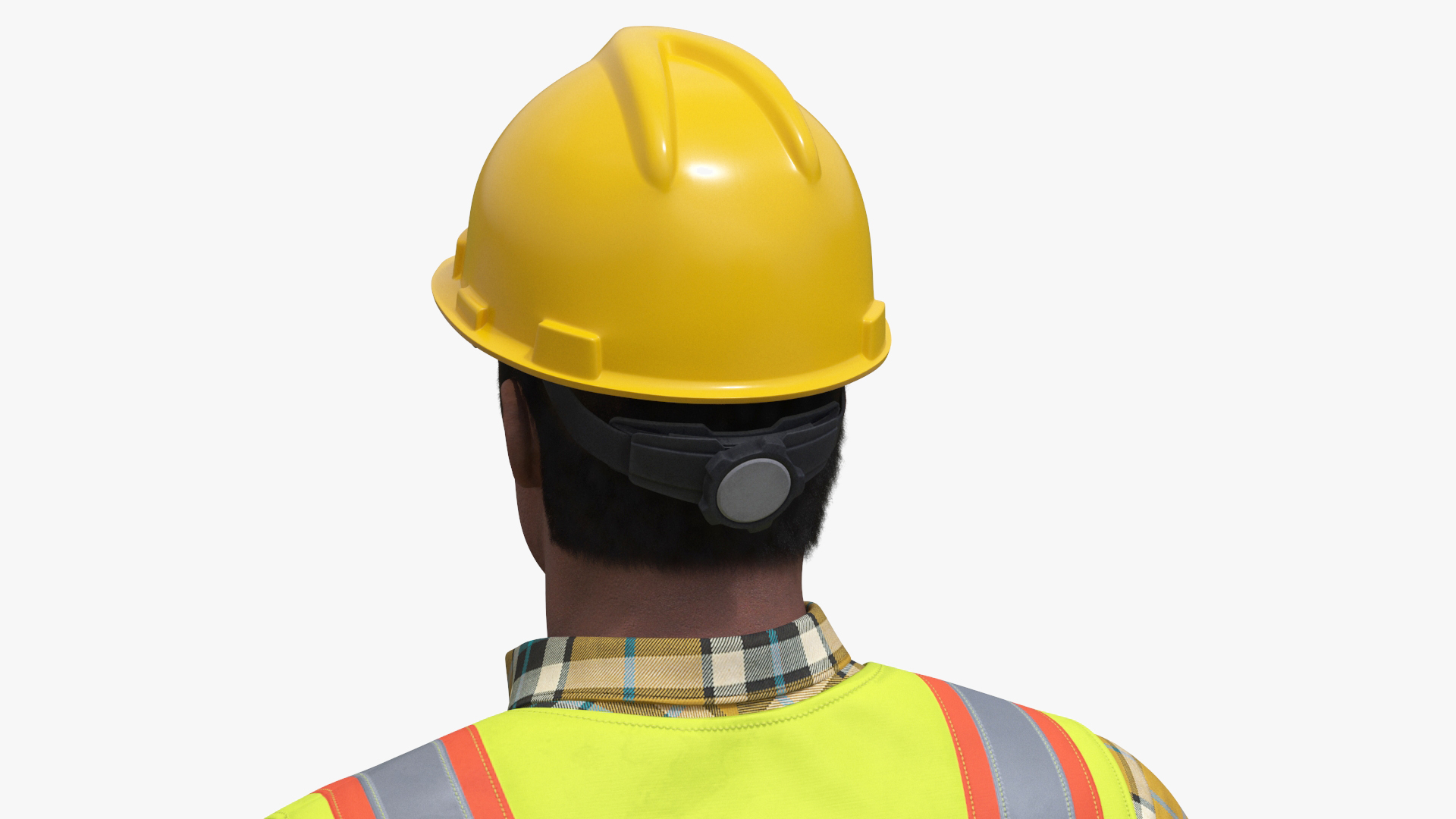 3D model Construction Worker Fur Rigged