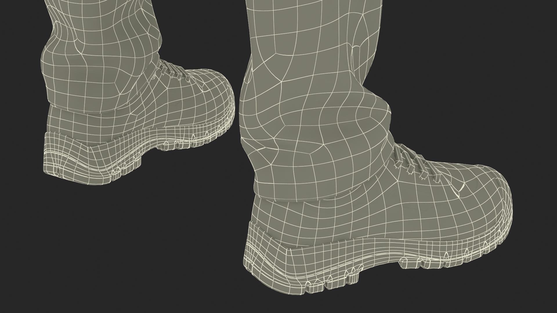 3D model Construction Worker Fur Rigged