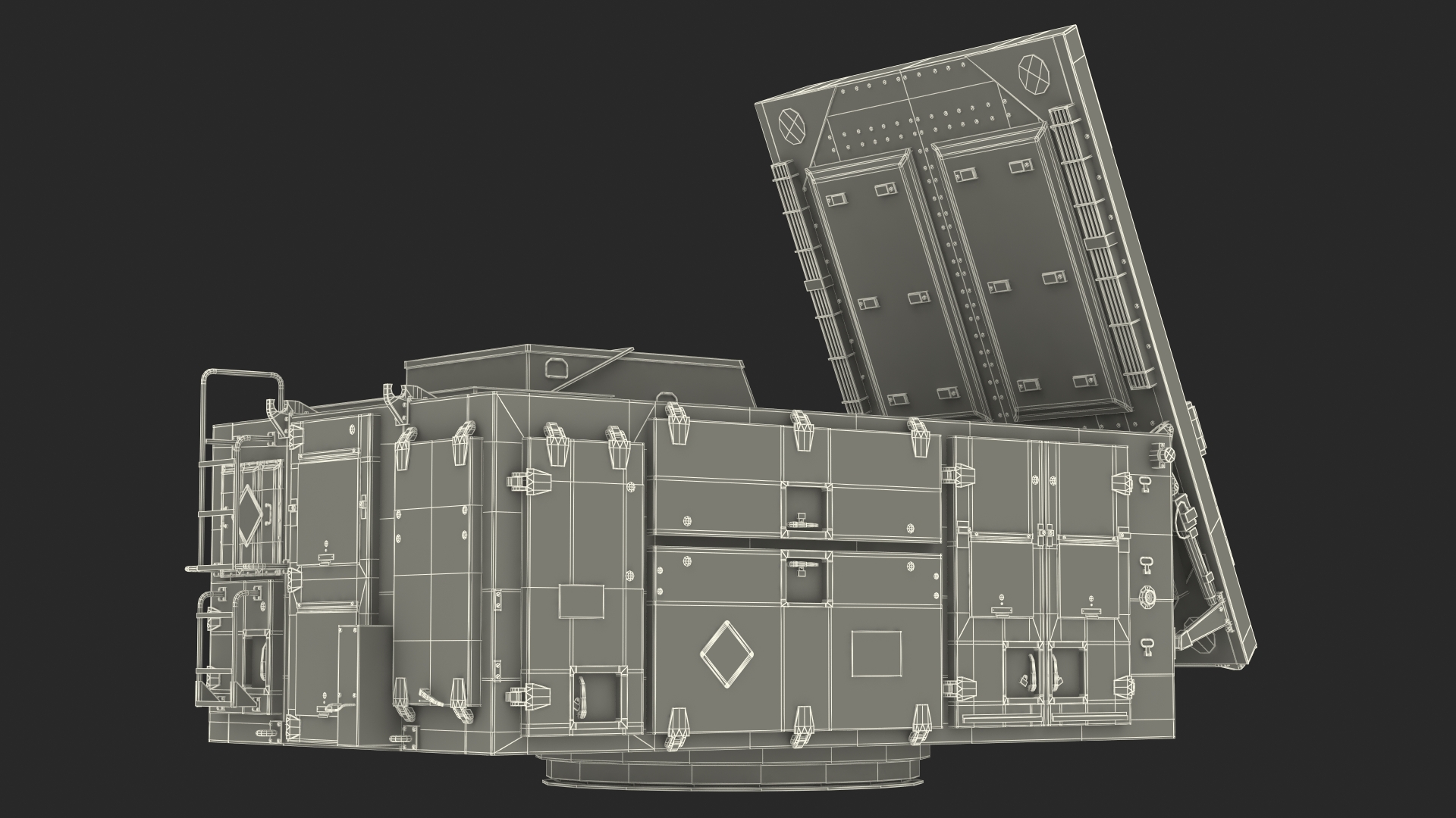 3D US Patriot MIM 104 AN MPQ53 65 Radar Sand