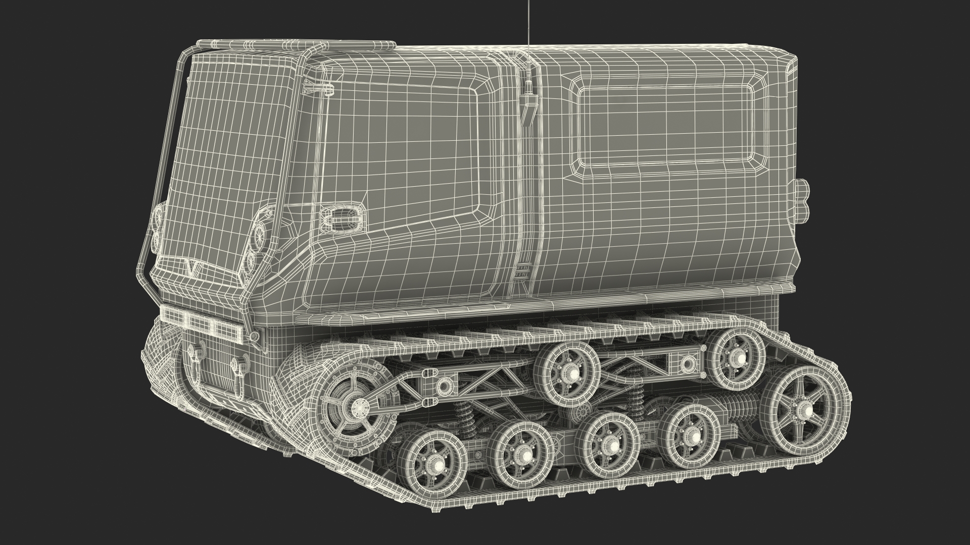 3D Venturi Antarctica Vehicle Simple Interior Rigged for Cinema 4D model