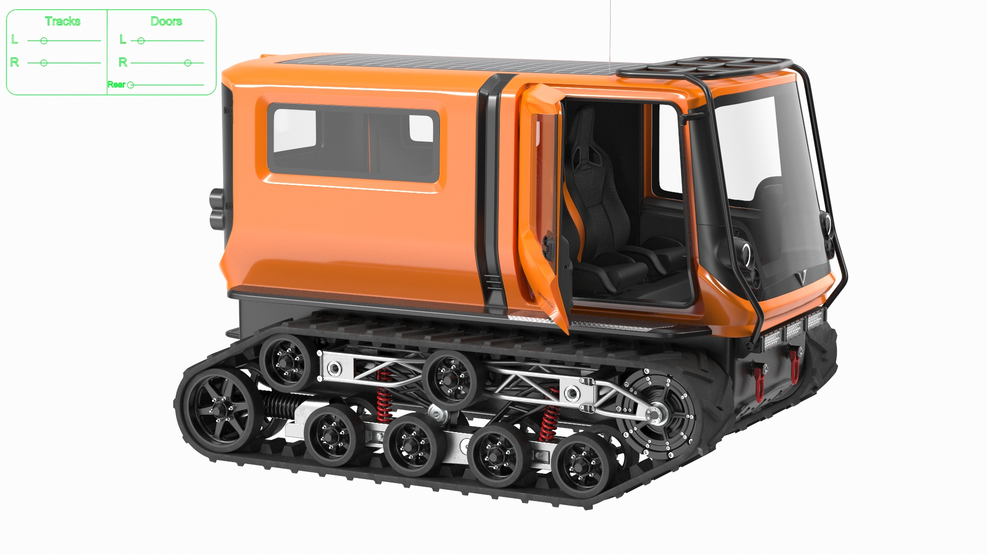 3D Venturi Antarctica Vehicle Simple Interior Rigged for Cinema 4D model