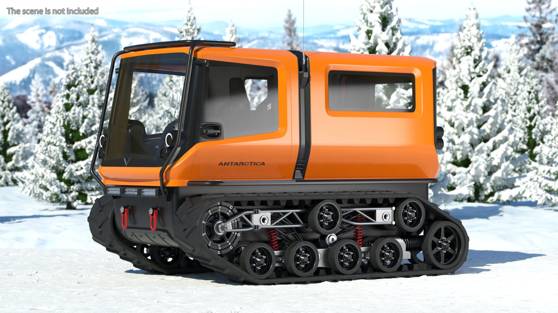 3D Venturi Antarctica Vehicle Simple Interior Rigged for Cinema 4D model