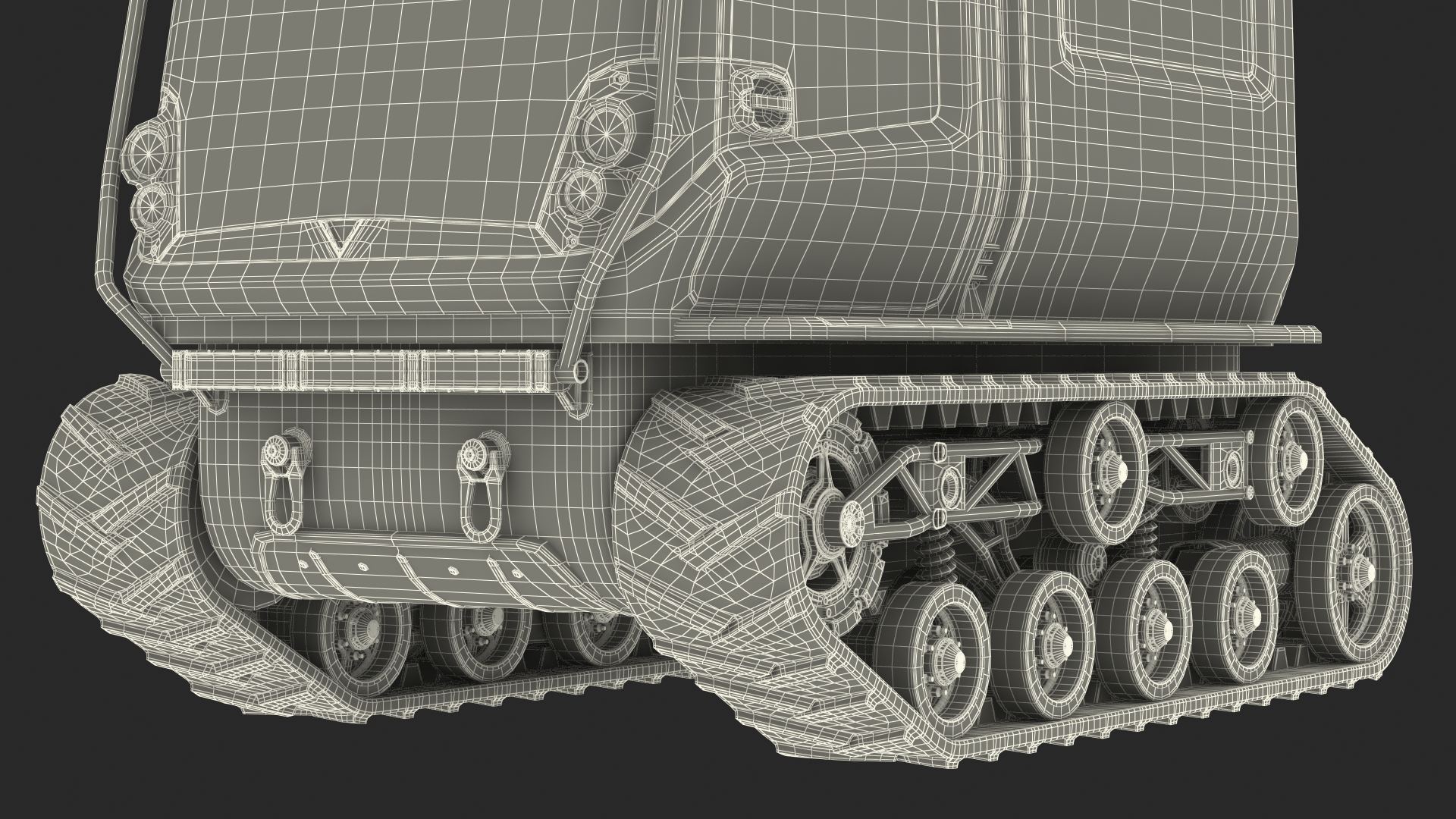 3D Venturi Antarctica Vehicle Simple Interior Rigged for Cinema 4D model