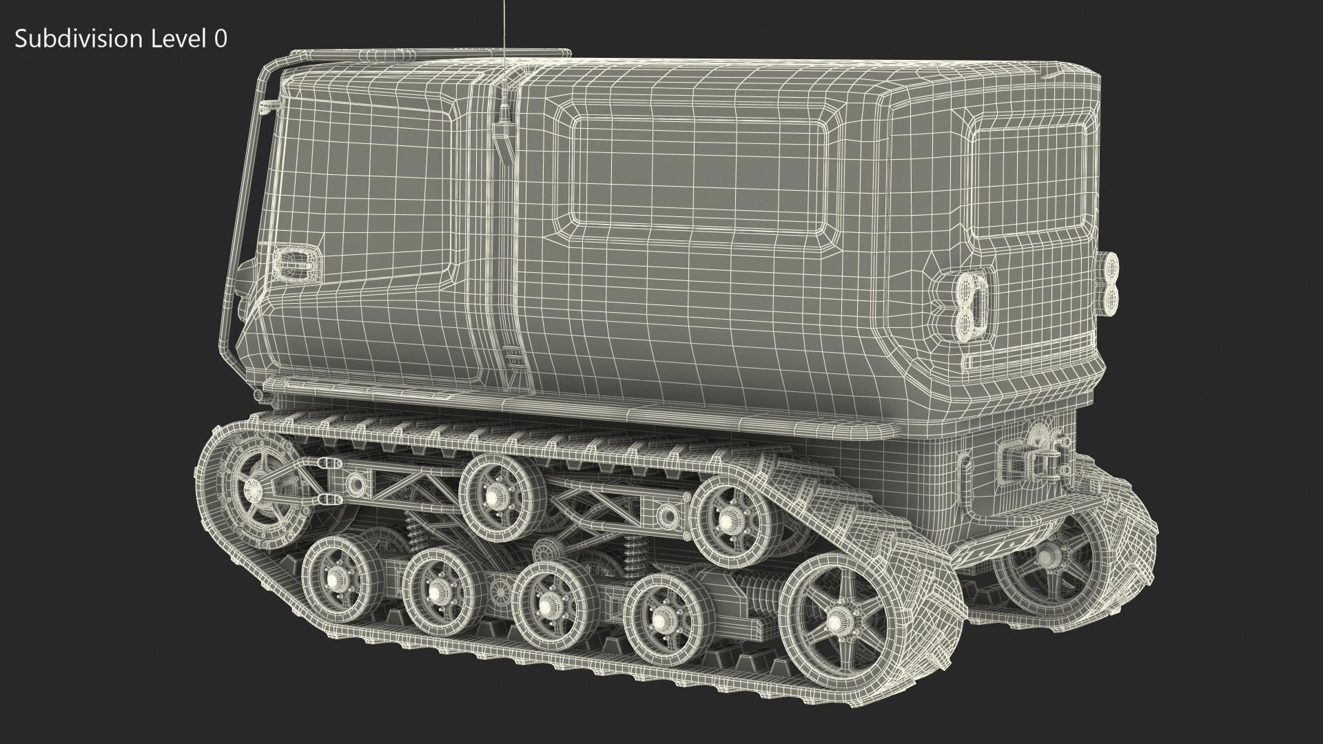 3D Venturi Antarctica Vehicle Simple Interior Rigged for Cinema 4D model