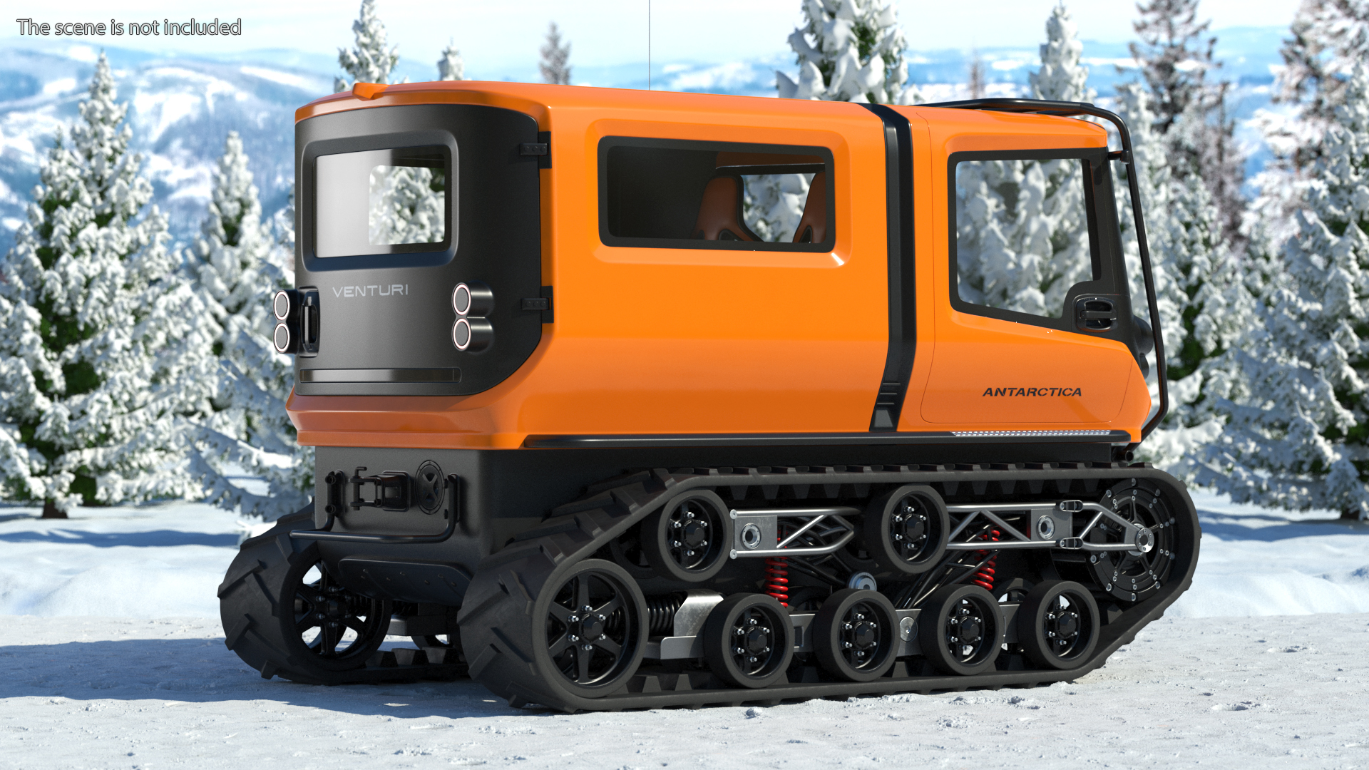 3D Venturi Antarctica Vehicle Simple Interior Rigged for Cinema 4D model