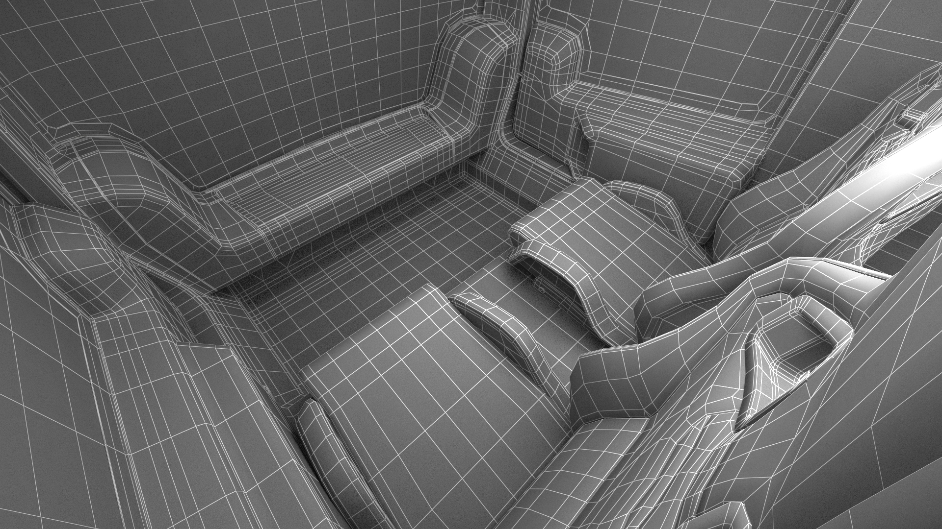 3D Venturi Antarctica Vehicle Simple Interior Rigged for Cinema 4D model