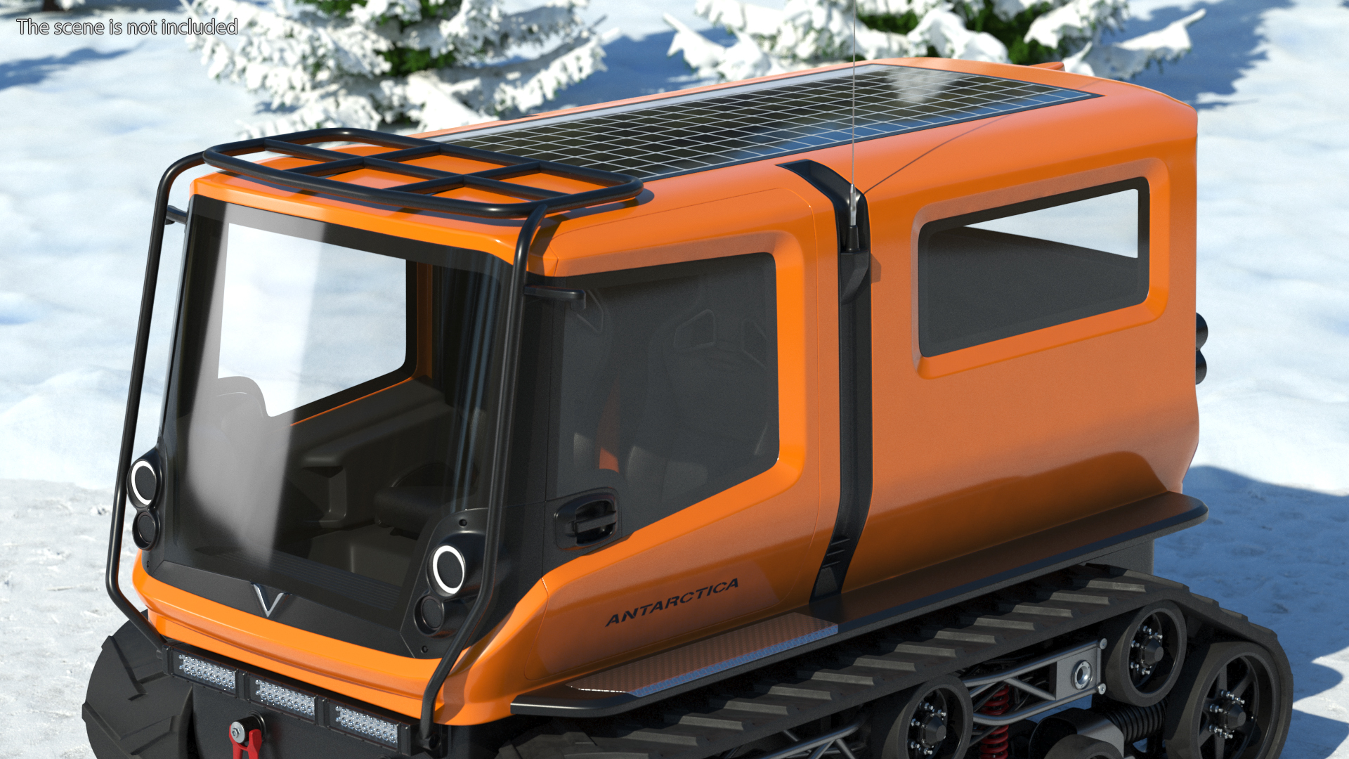3D Venturi Antarctica Vehicle Simple Interior Rigged for Cinema 4D model