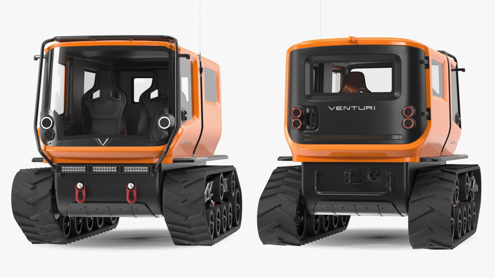 3D Venturi Antarctica Vehicle Simple Interior Rigged for Cinema 4D model