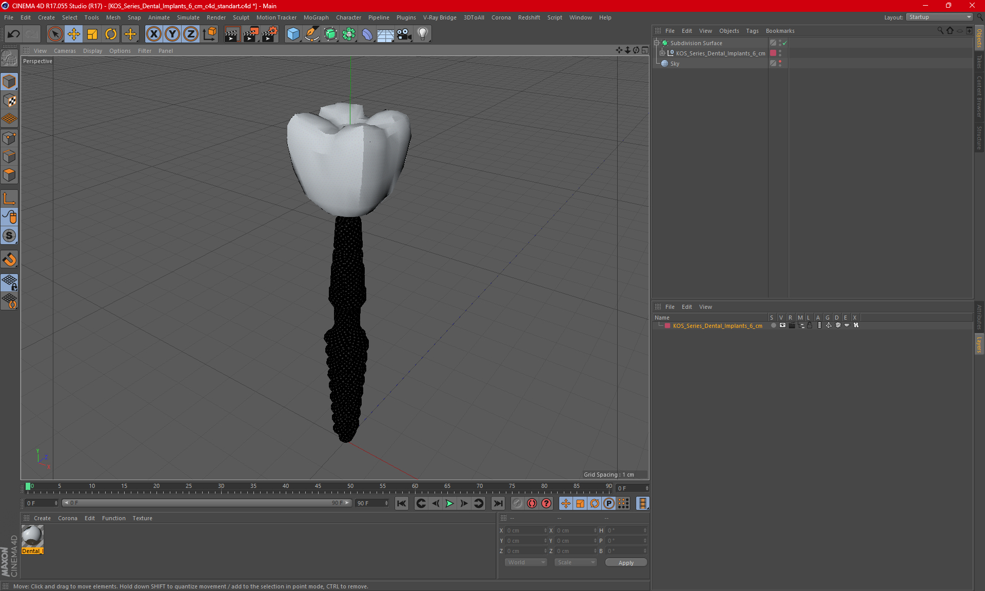3D KOS Series Dental Implants 6 cm
