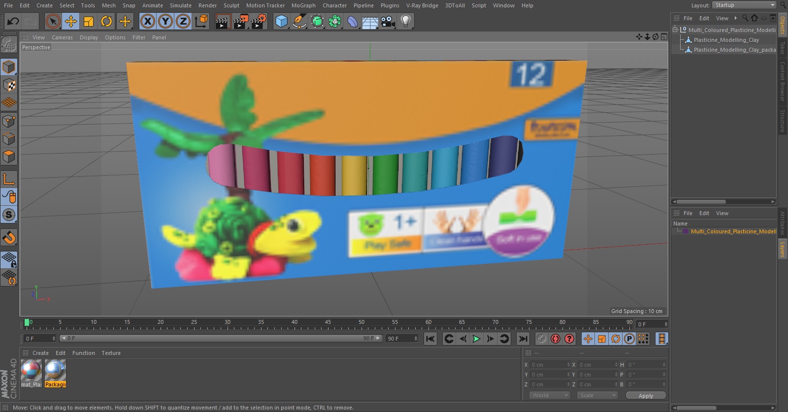 3D Multi Coloured Plasticine Modelling Clay Box Set model