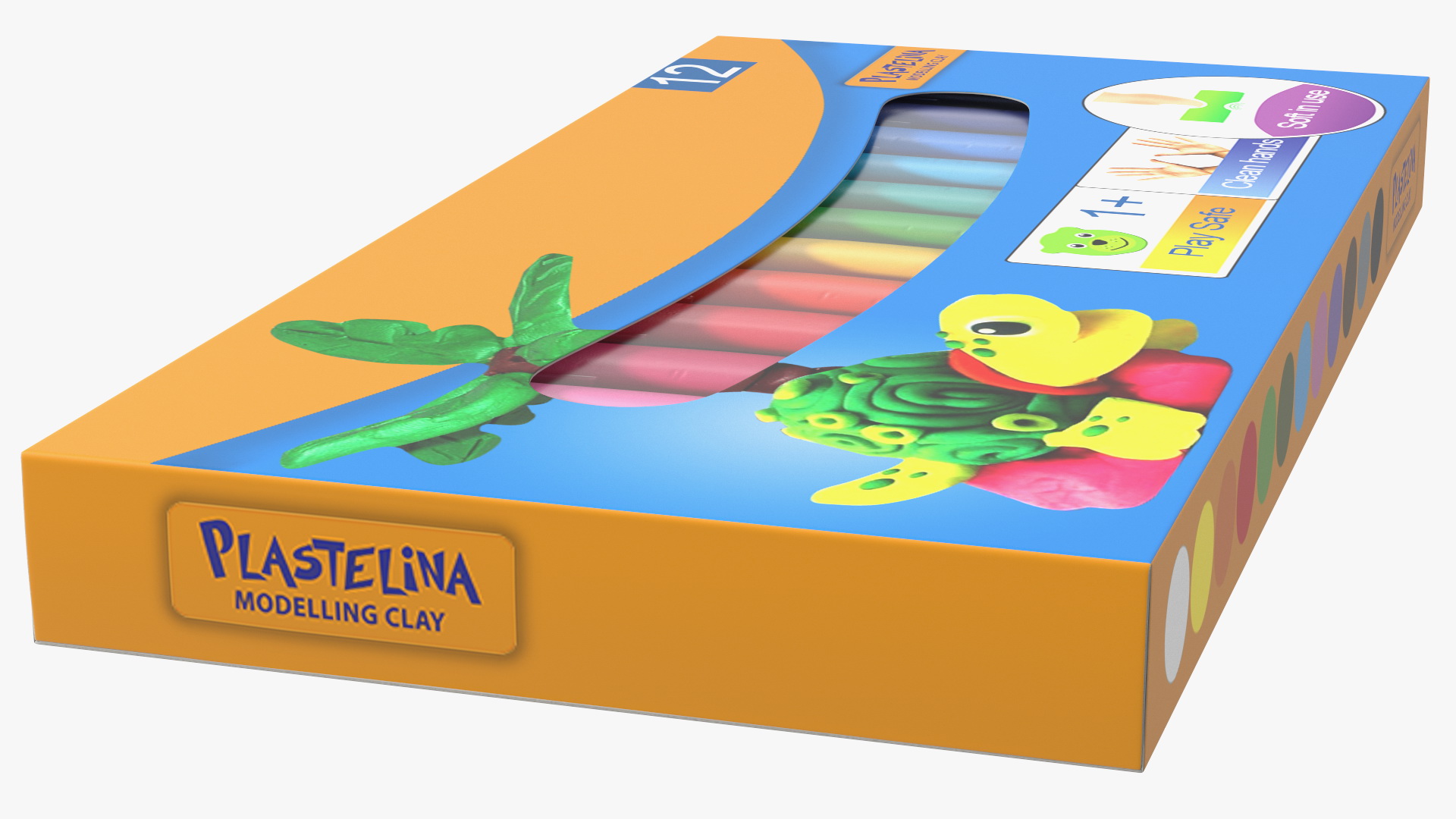 3D Multi Coloured Plasticine Modelling Clay Box Set model
