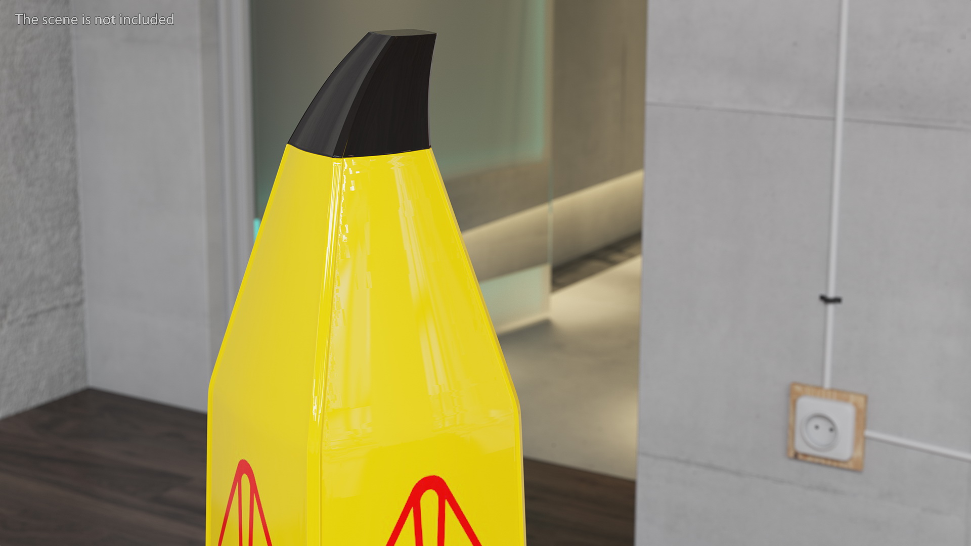 Banana Cone Caution Wet Floor Sign 90cm 3D model