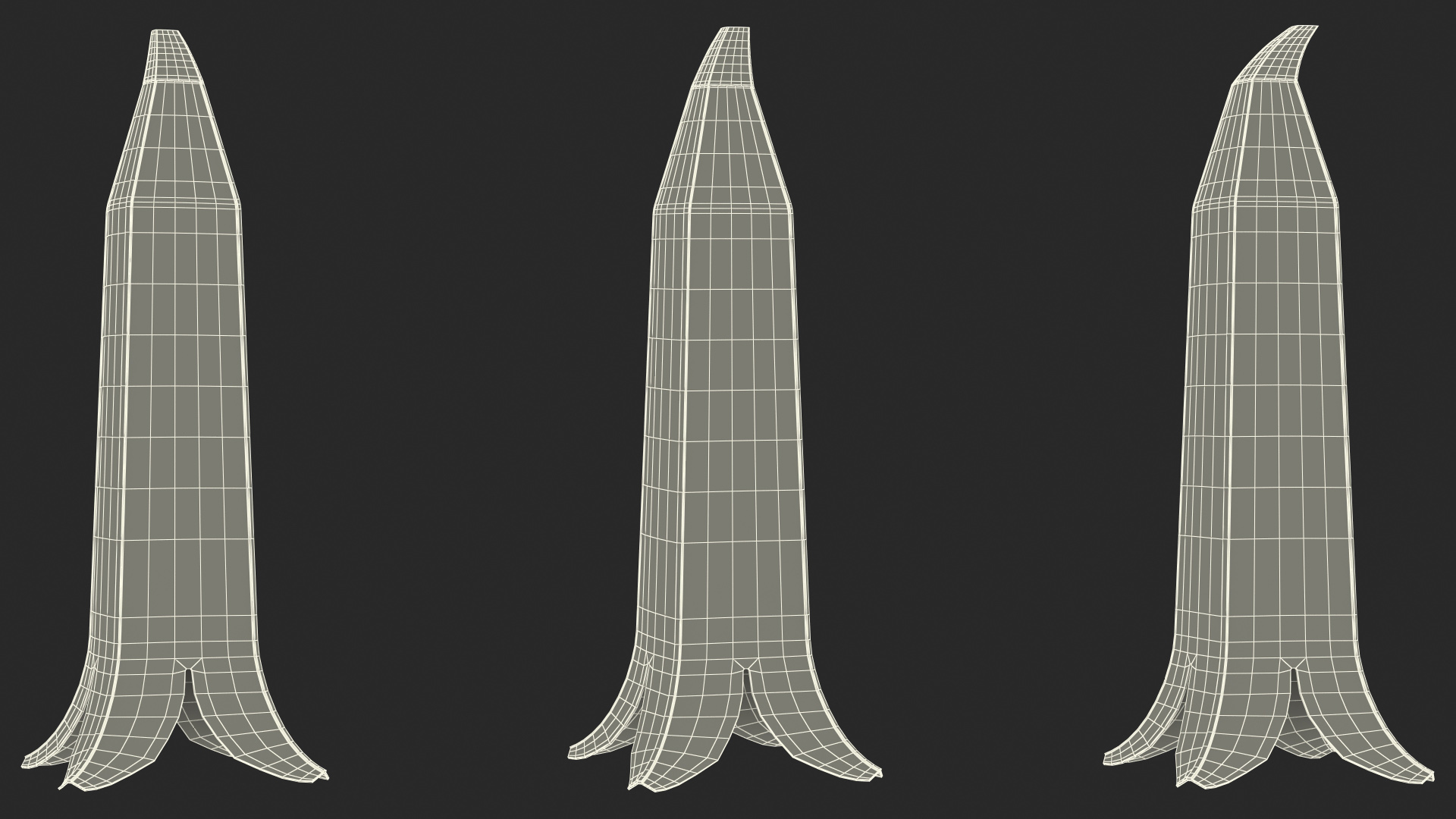 Banana Cone Caution Wet Floor Sign 90cm 3D model