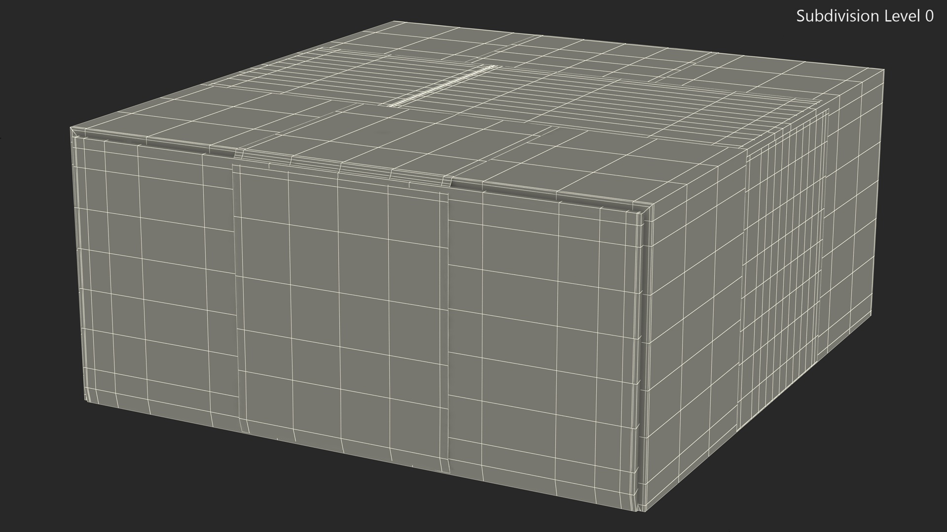 3D model Cardboard Box Closed with Tape