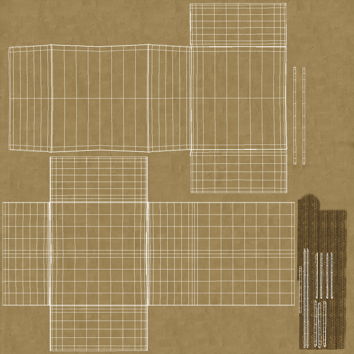 3D model Cardboard Box Closed with Tape