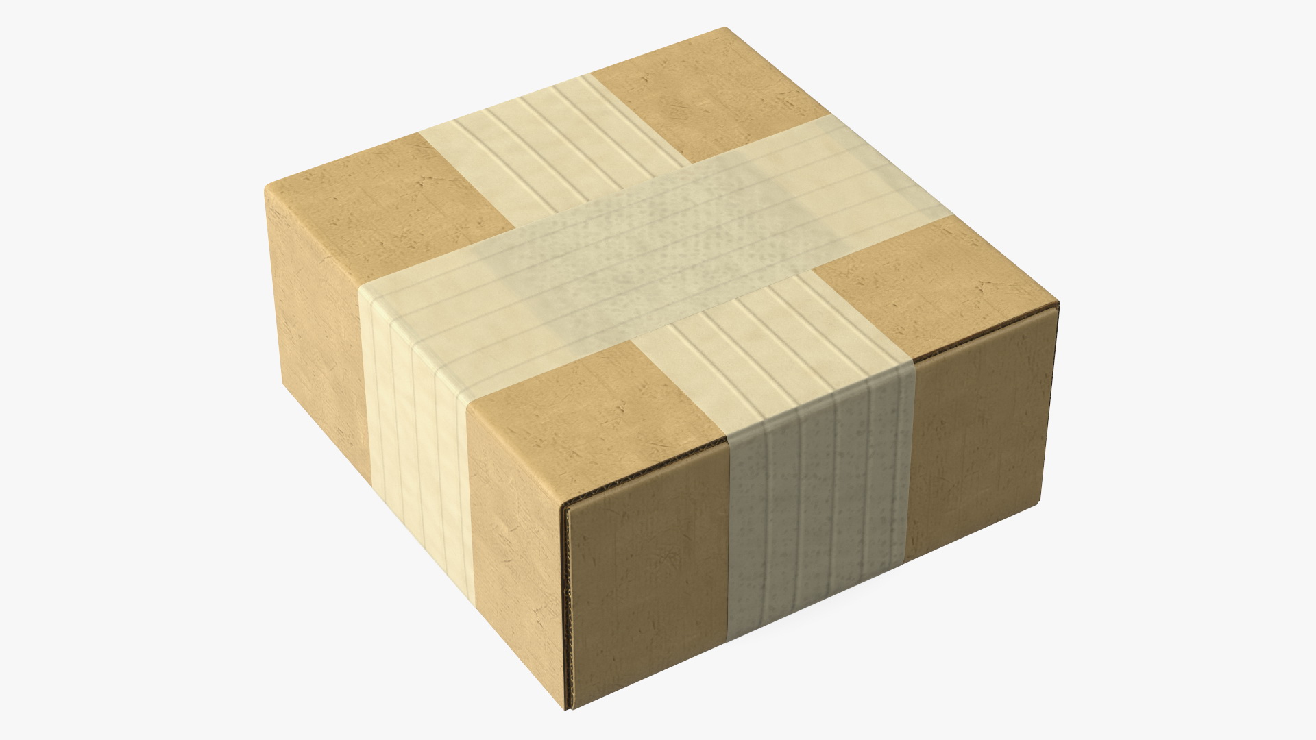 3D model Cardboard Box Closed with Tape