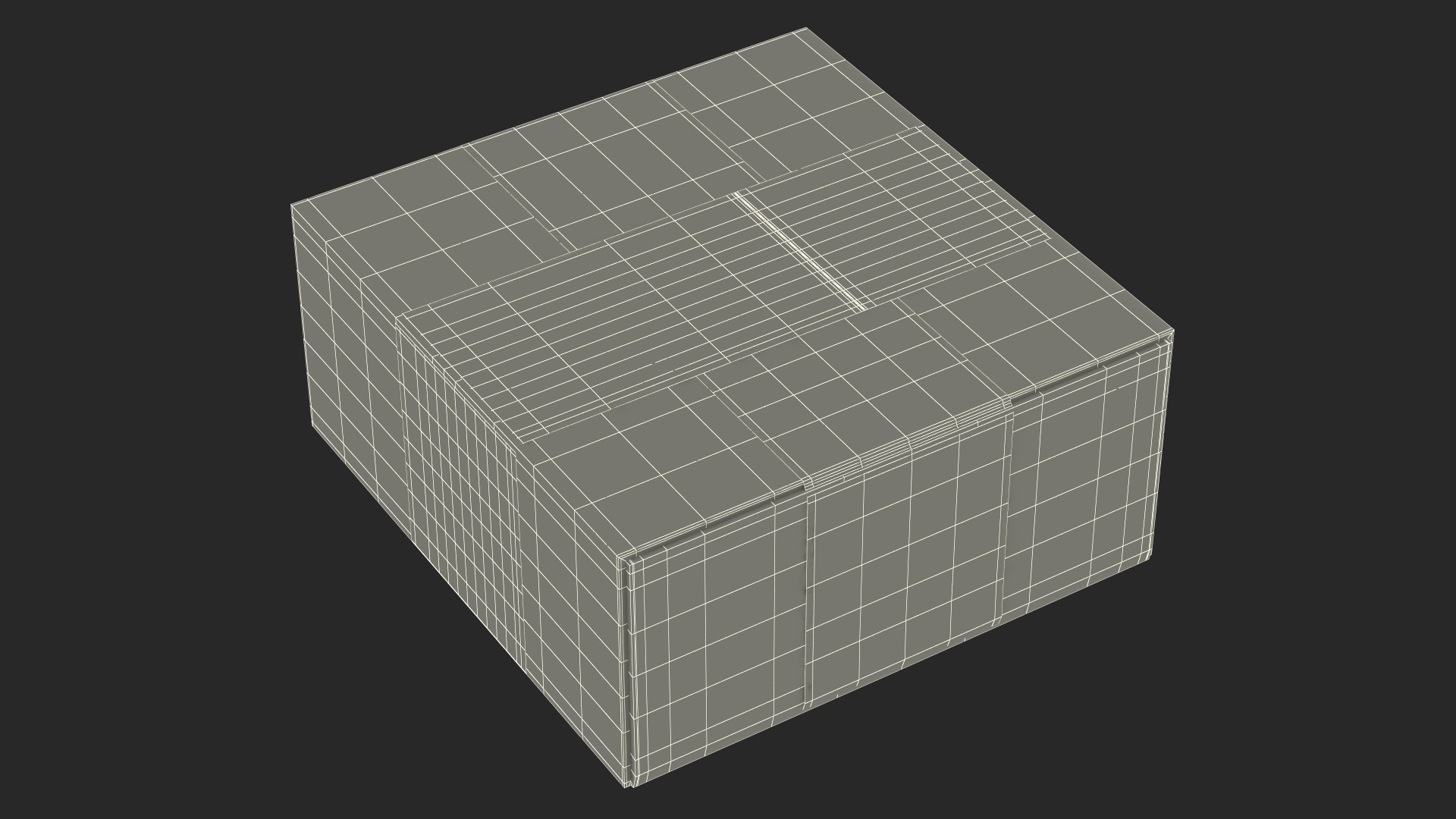 3D model Cardboard Box Closed with Tape
