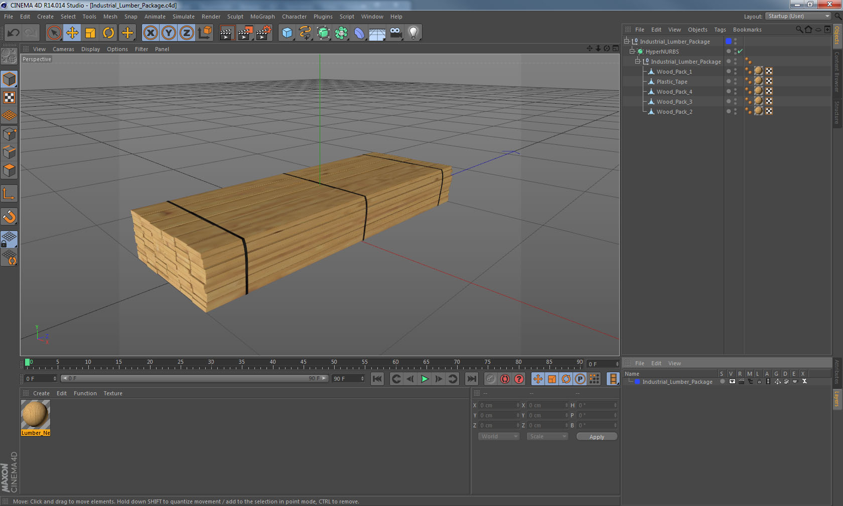 3D model Industrial Lumber Package