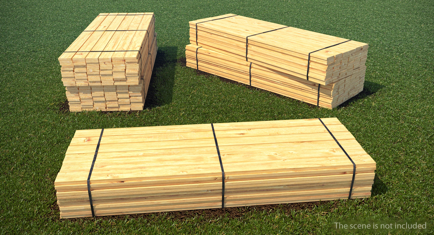 3D model Industrial Lumber Package