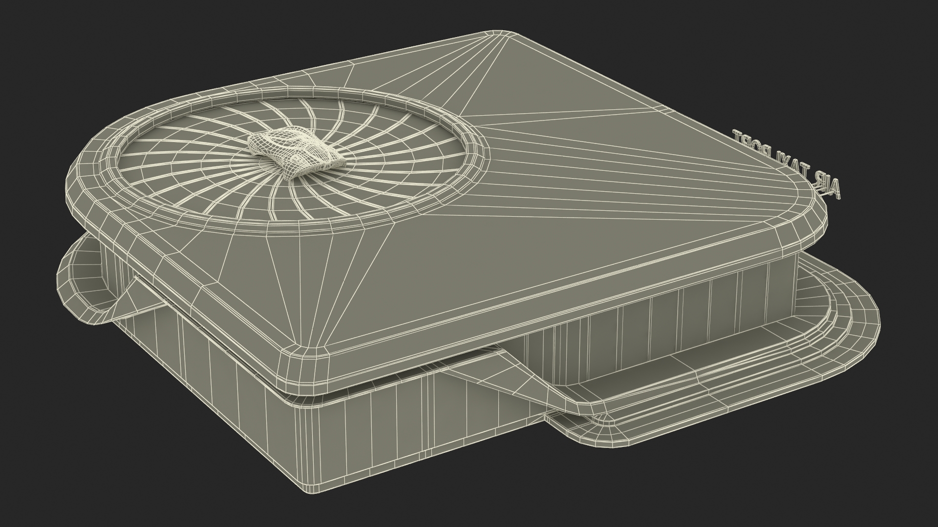 Air Taxi Port with Landing Pad and Futuristic Black Flying Car 3D