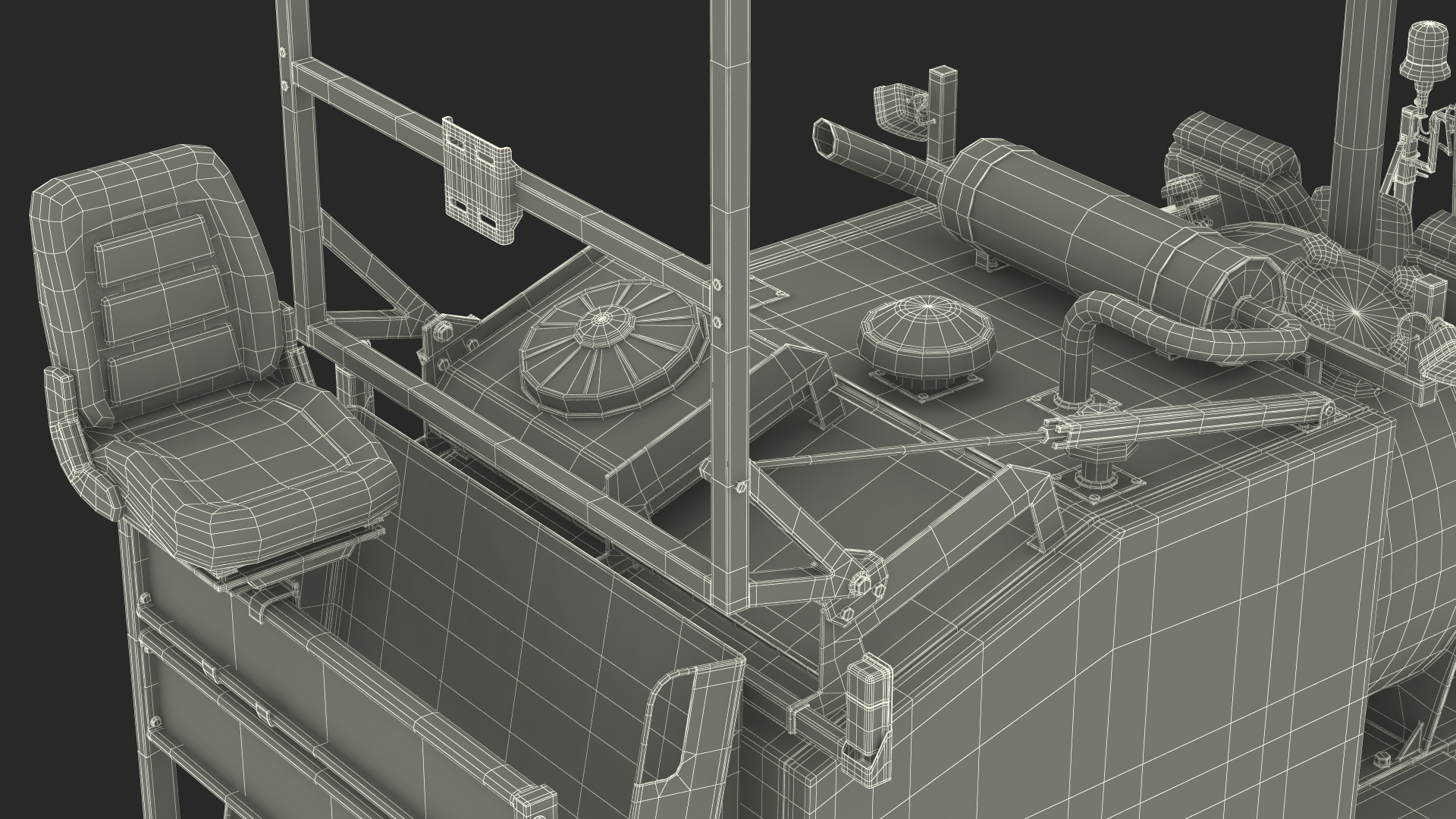 Borum Line Marking Machine Rigged for Maya 3D