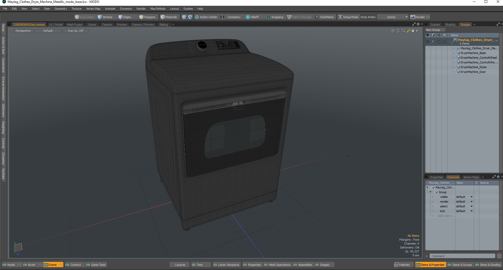 Maytag Clothes Dryer Machine Metallic 3D