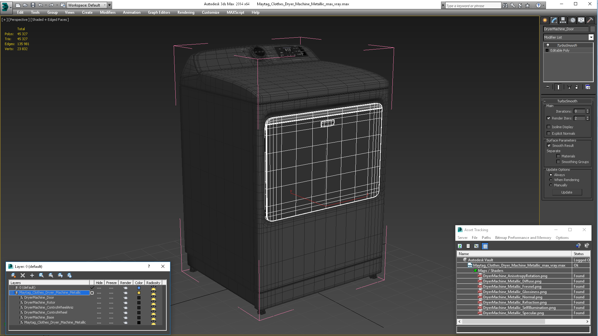 Maytag Clothes Dryer Machine Metallic 3D