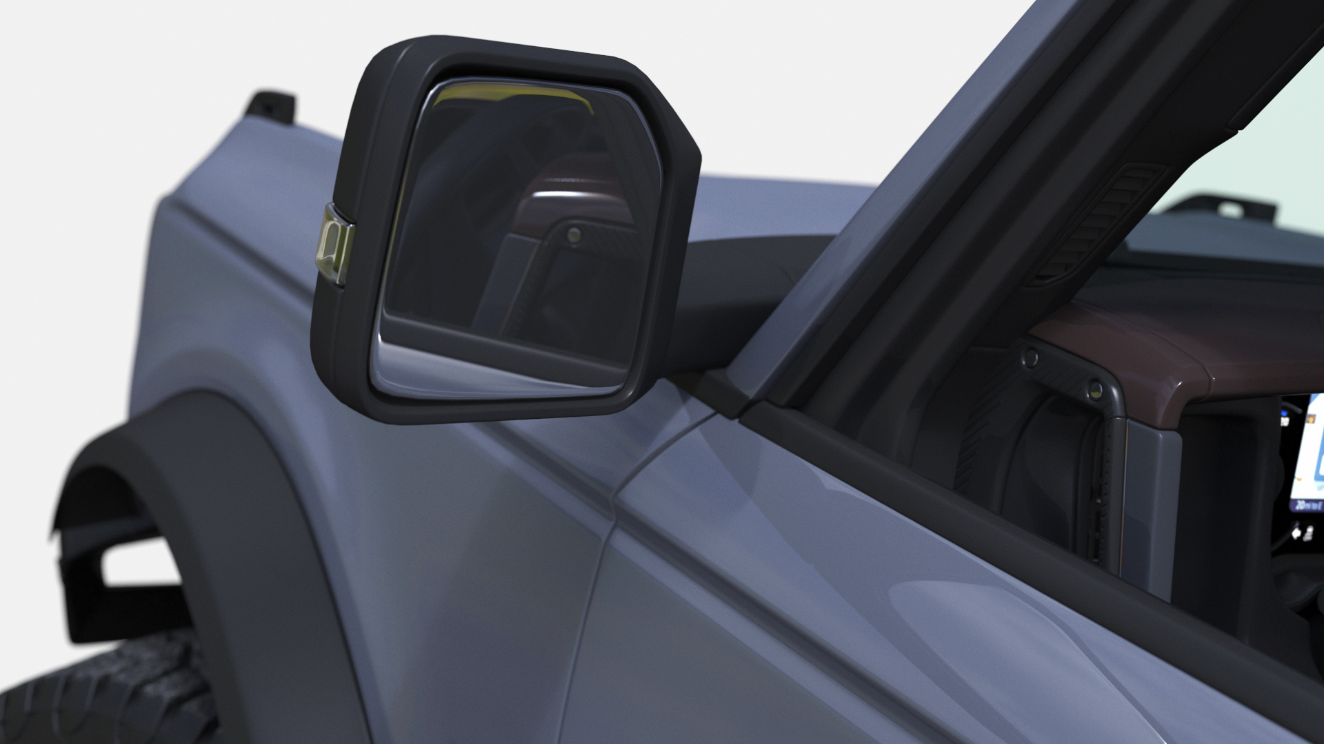3D Ford Bronco Two Door Off Road SUV Carbonized Gray Rigged