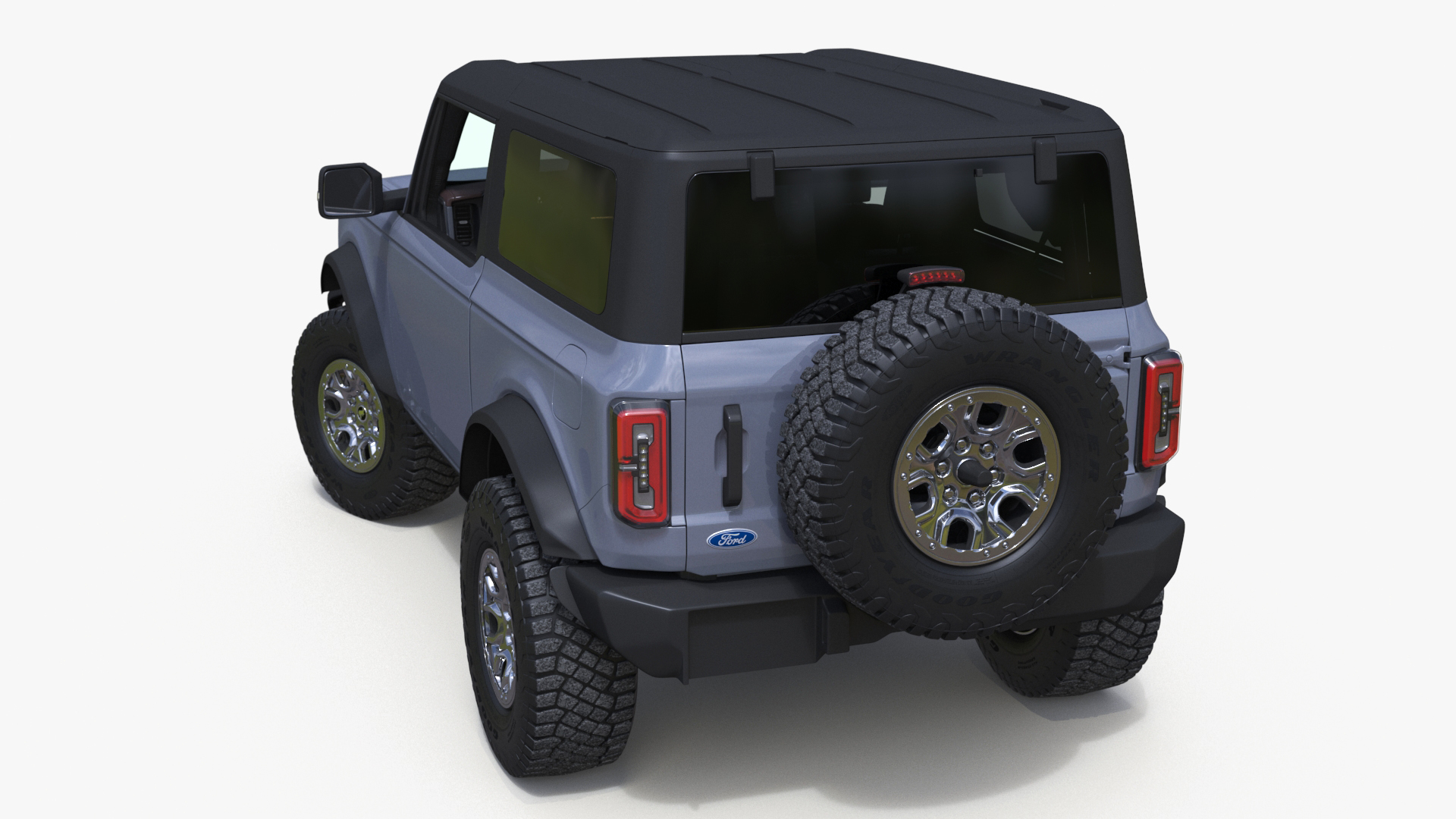 3D Ford Bronco Two Door Off Road SUV Carbonized Gray Rigged