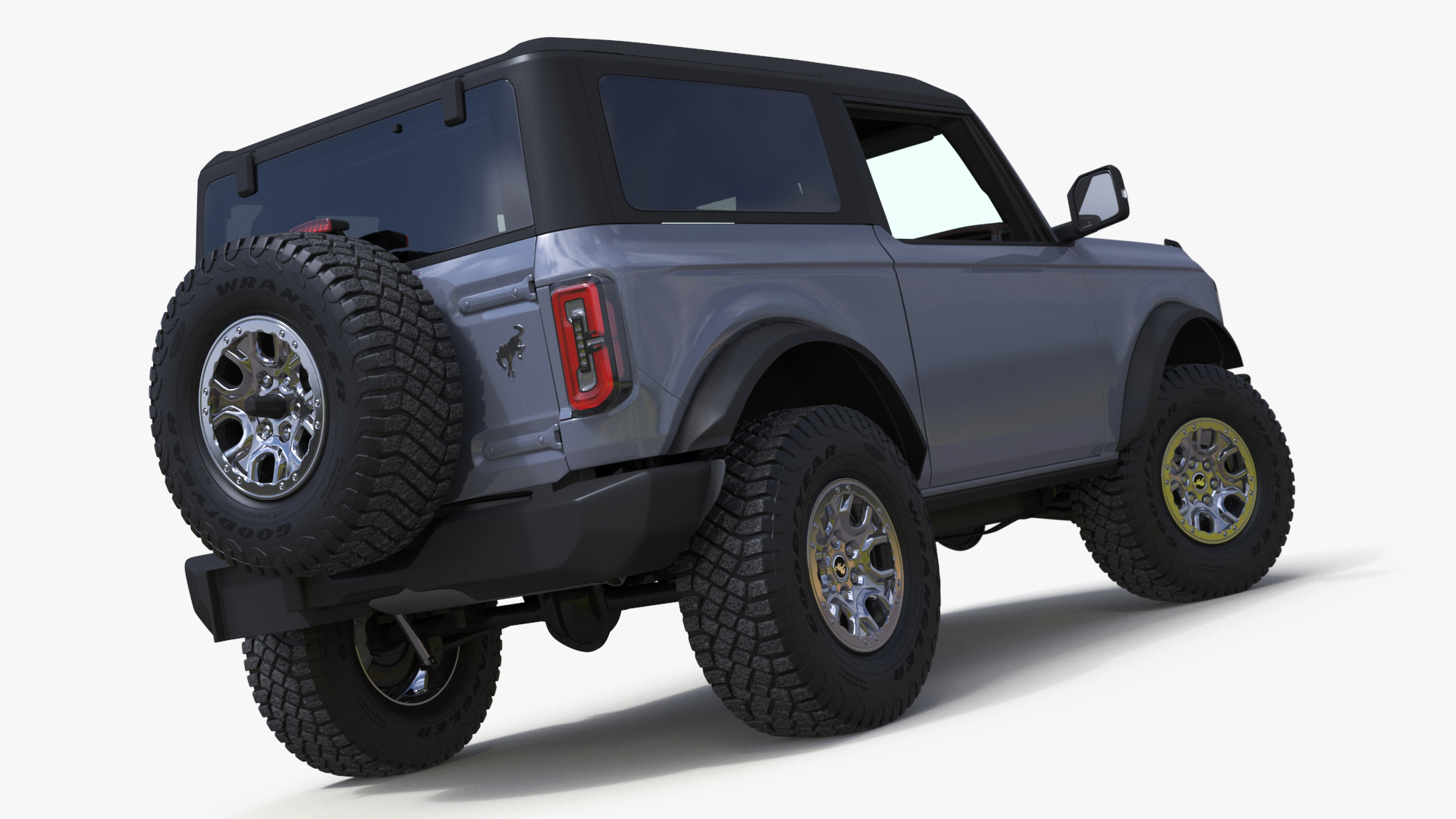 3D Ford Bronco Two Door Off Road SUV Carbonized Gray Rigged