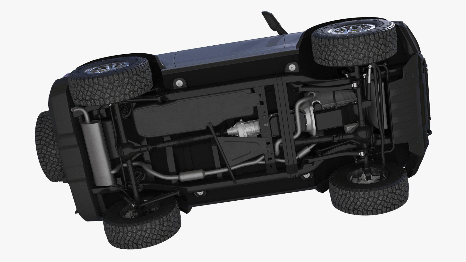 3D Ford Bronco Two Door Off Road SUV Carbonized Gray Rigged