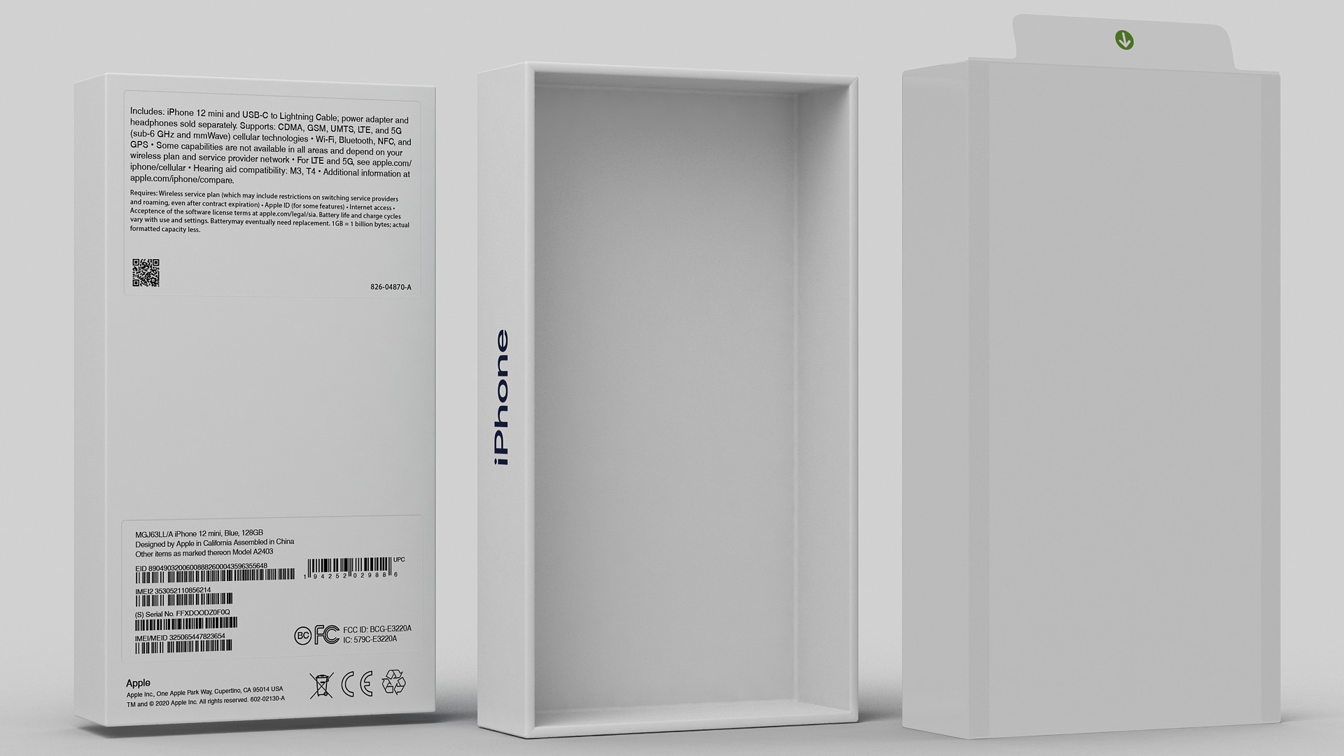 3D iPhone 12 mini Box Blue model