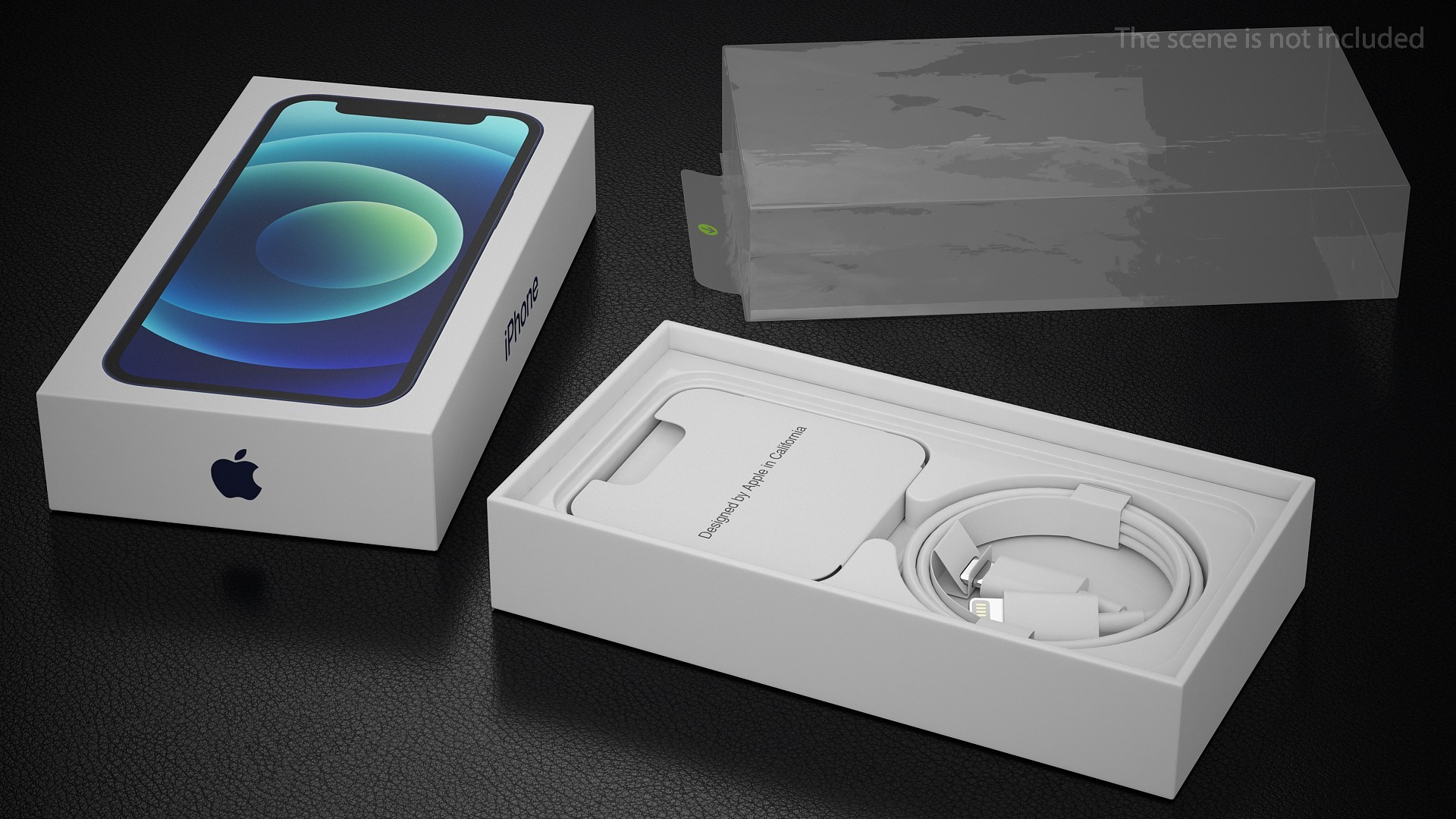 3D iPhone 12 mini Box Blue model
