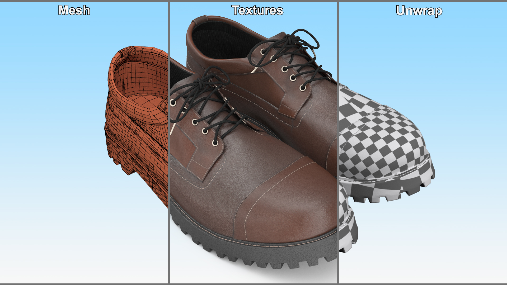 3D model Classic Men Leather Shoes