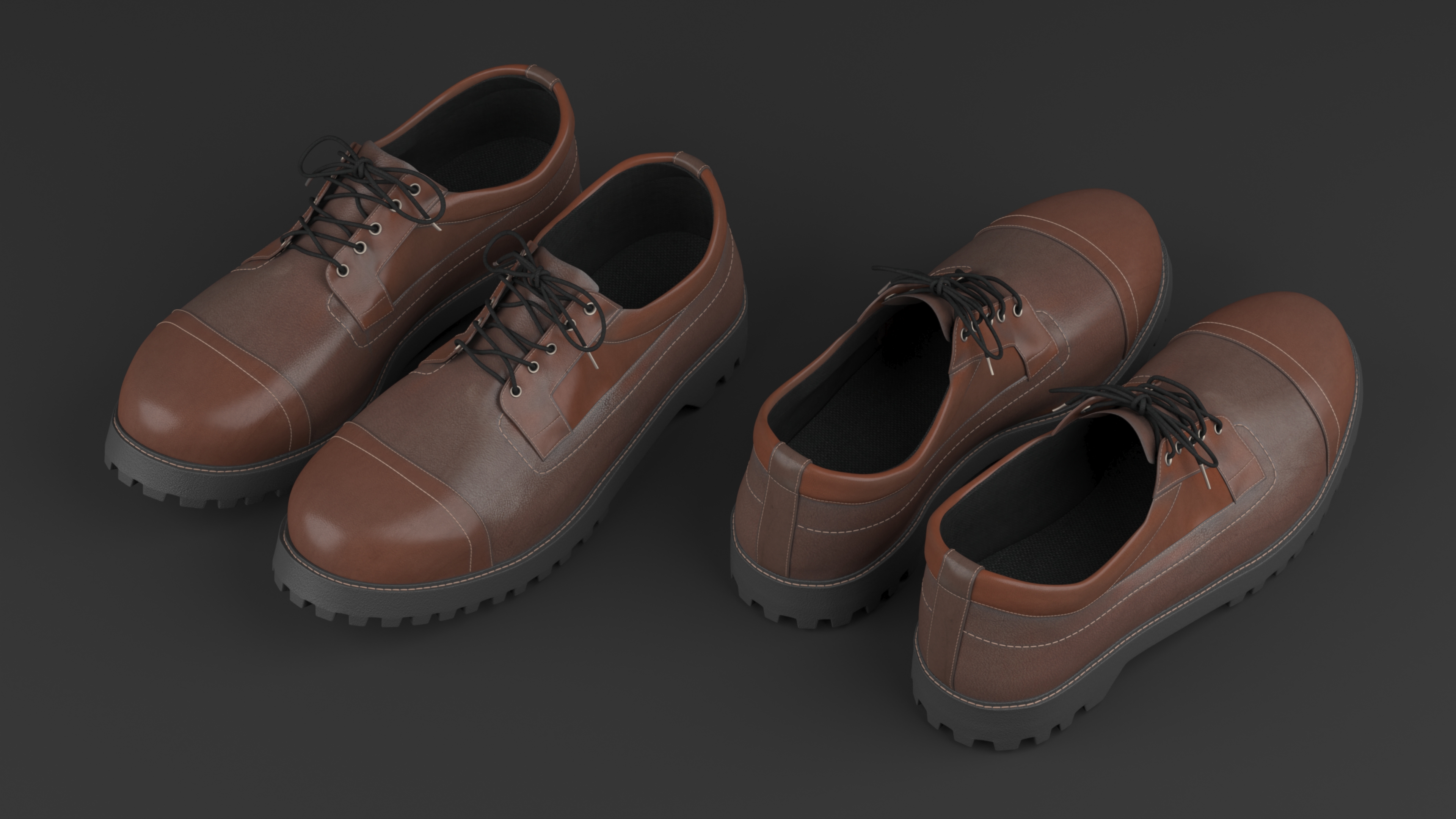 3D model Classic Men Leather Shoes