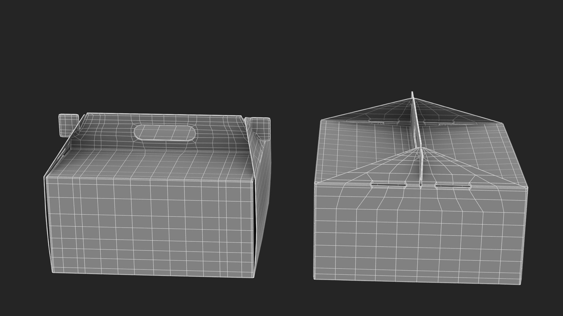 3D model W Packaging Cake Box Pink No Window