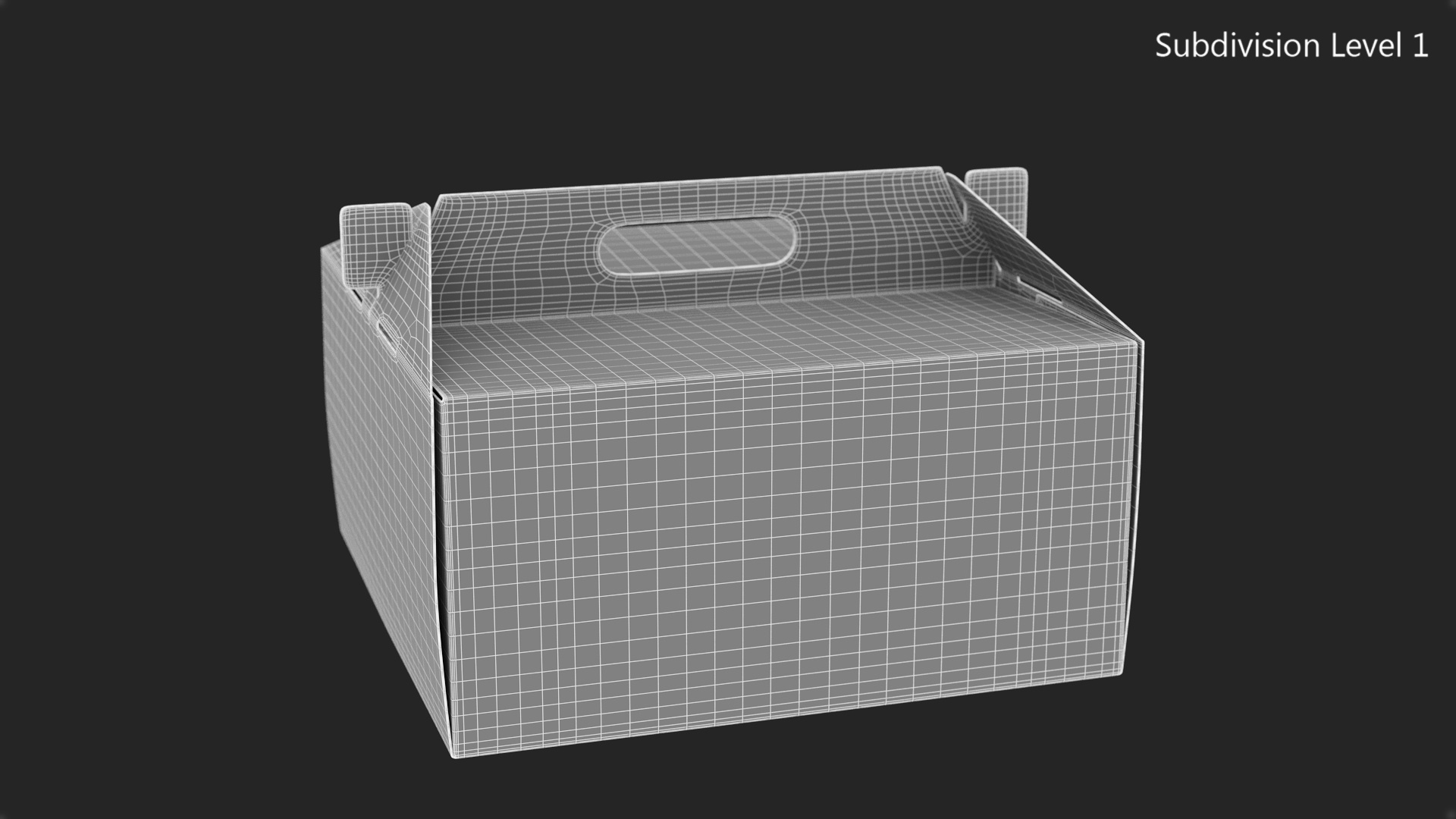 3D model W Packaging Cake Box Pink No Window