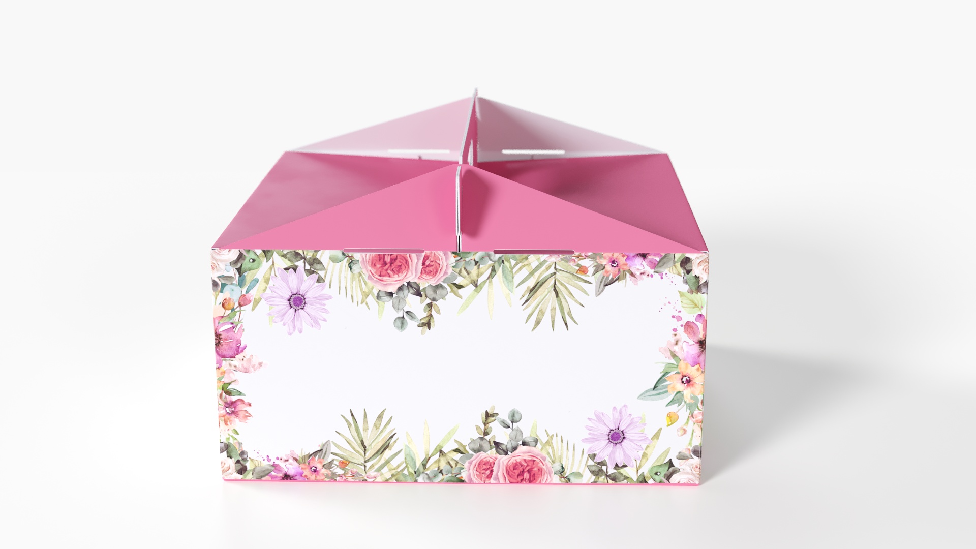 3D model W Packaging Cake Box Pink No Window