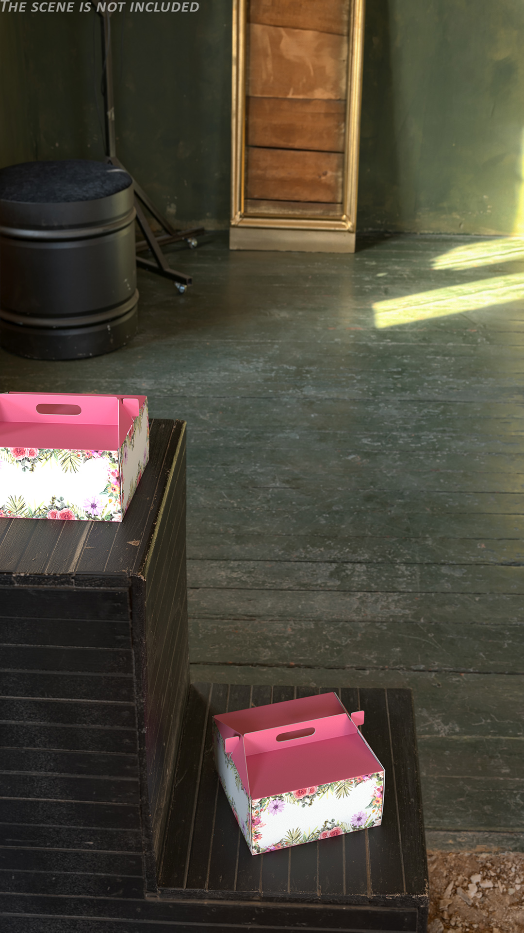 3D model W Packaging Cake Box Pink No Window