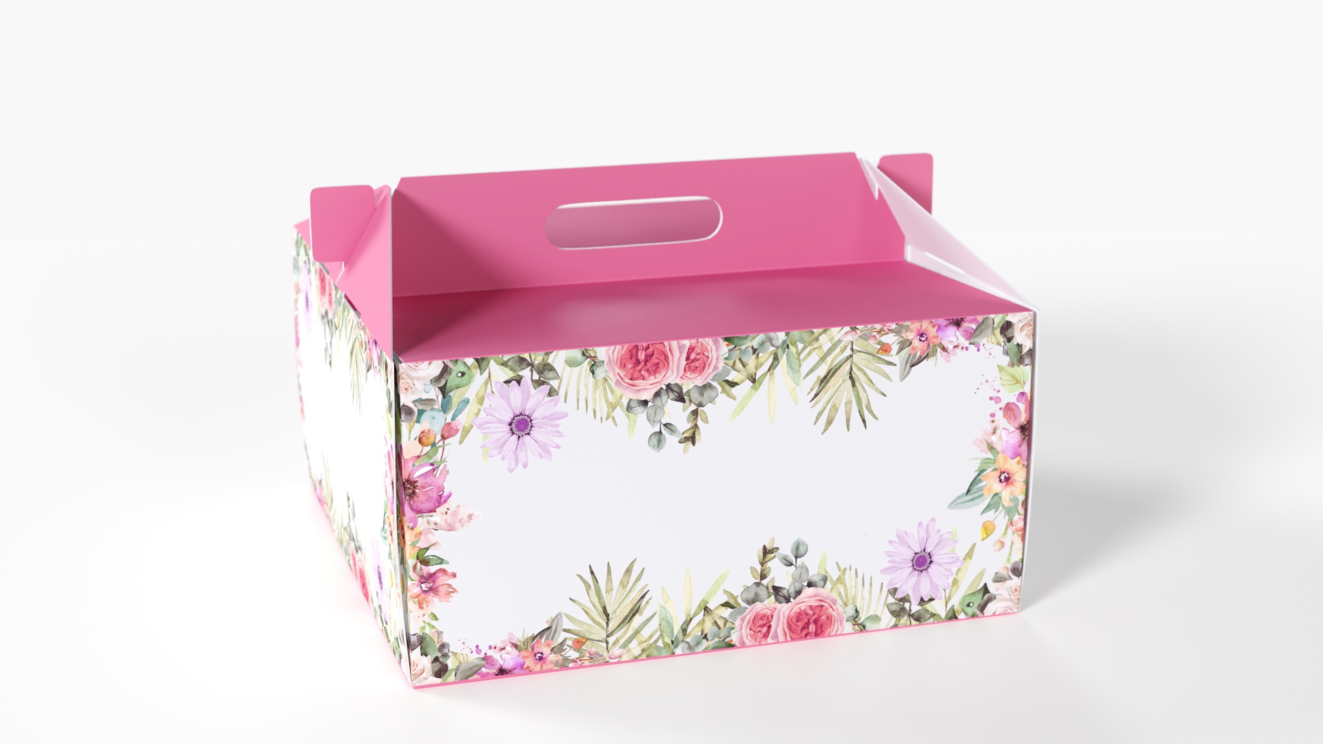 3D model W Packaging Cake Box Pink No Window