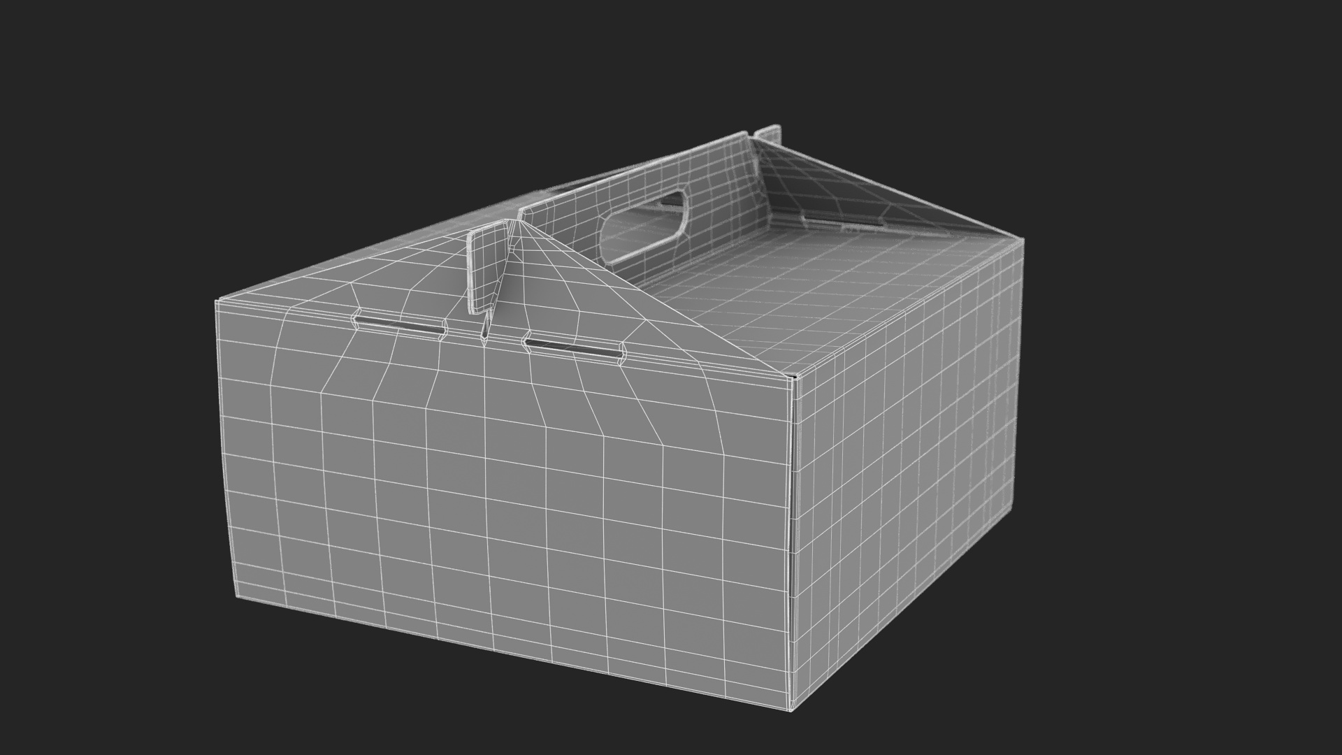 3D model W Packaging Cake Box Pink No Window